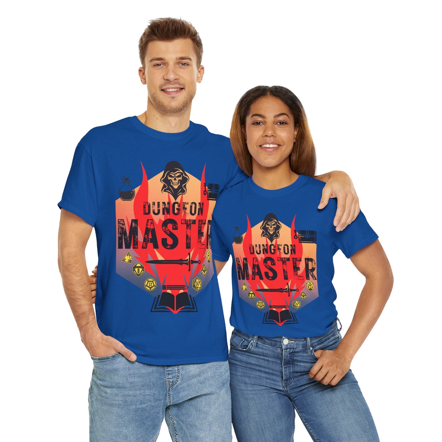 Dungeon Master Unisex 100% Heavy Cotton DND Tee Shirt - RPG, TTRPG, Roleplaying, Geek, Nerd