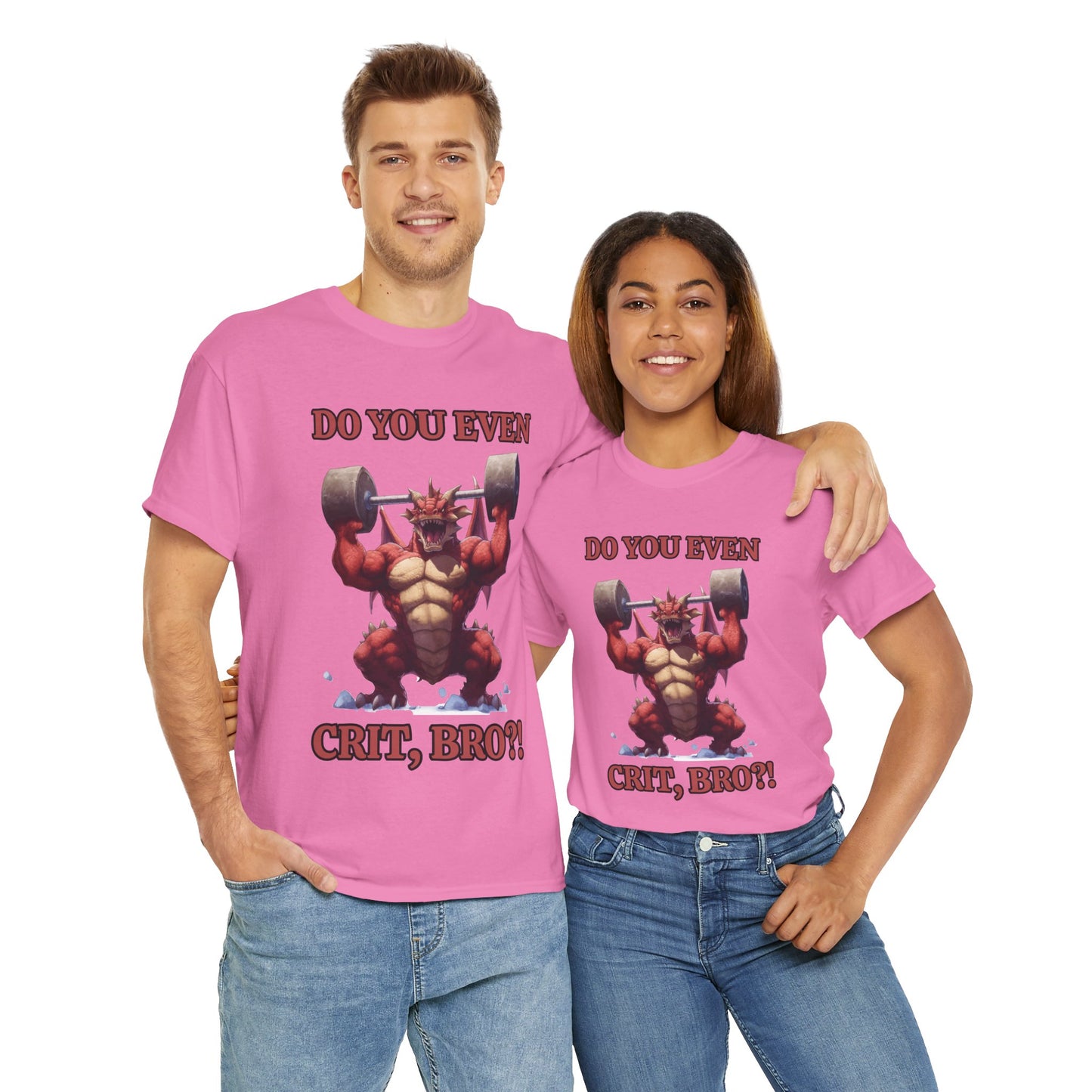 Muscle Tee for D&D Enthusiasts | Gym Humor | Do You Even Crit Bro? | Workout Gift | Unisex Heavy Cotton Tee, Funny Gym Shirt, DND, RPG, TTRPG, Geek, Nerd, Dragon