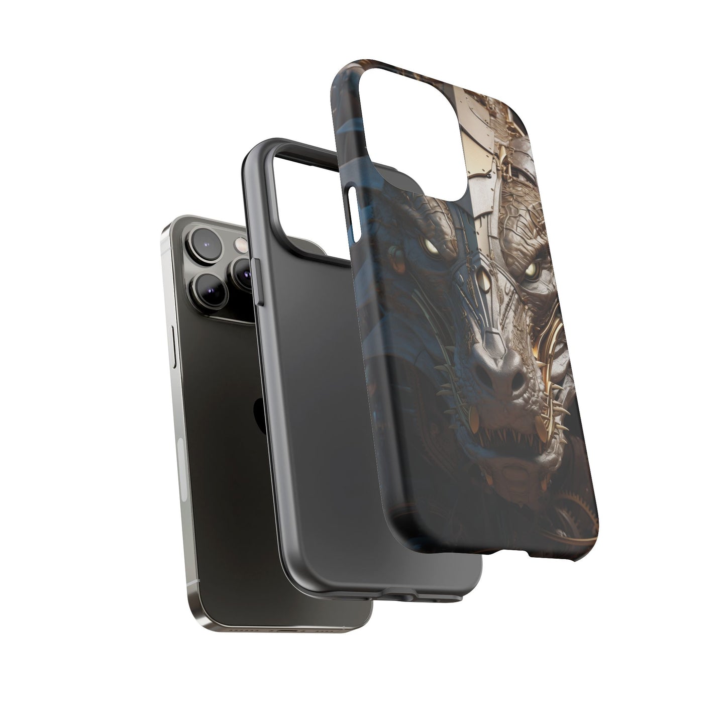 Hyper Realistic 3D Design Clockwork Dragon Phone Case - For Fantasy Lovers, D&D, RPG, TTRPG, Geek, Nerd