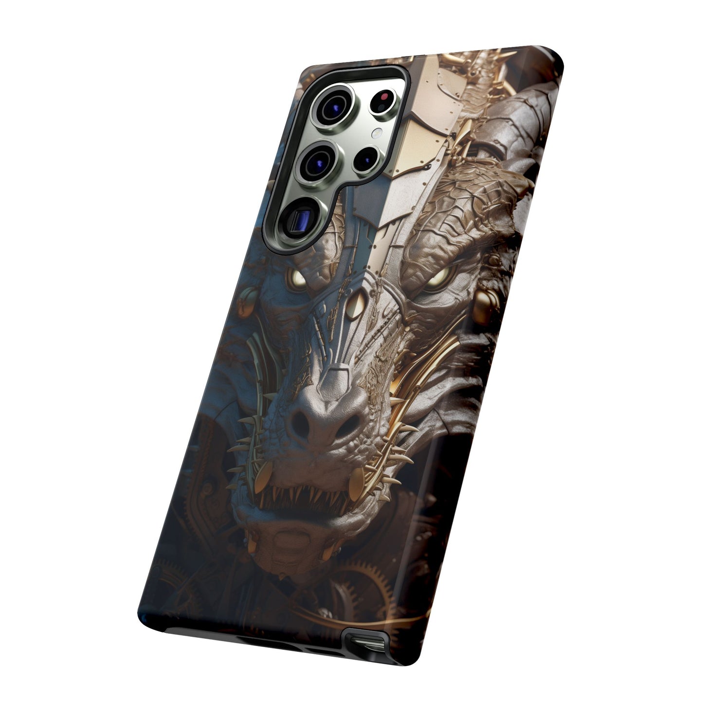 Hyper Realistic 3D Design Clockwork Dragon Phone Case - For Fantasy Lovers, D&D, RPG, TTRPG, Geek, Nerd