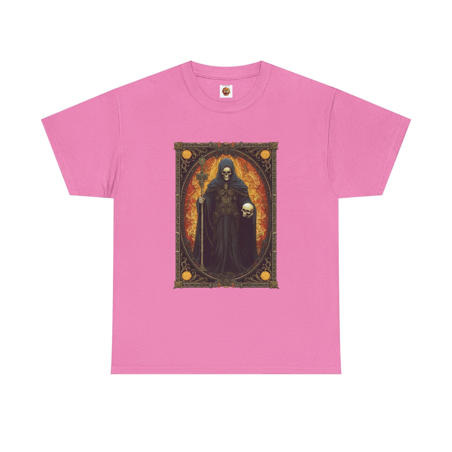 Gothic Reaper La Mort Death Tarot Card Unisex Heavy Cotton Tee Shirt- Dark Fantasy Art T-Shirt, Horror, Scary, Gothic, Halloween, Geek, Nerd