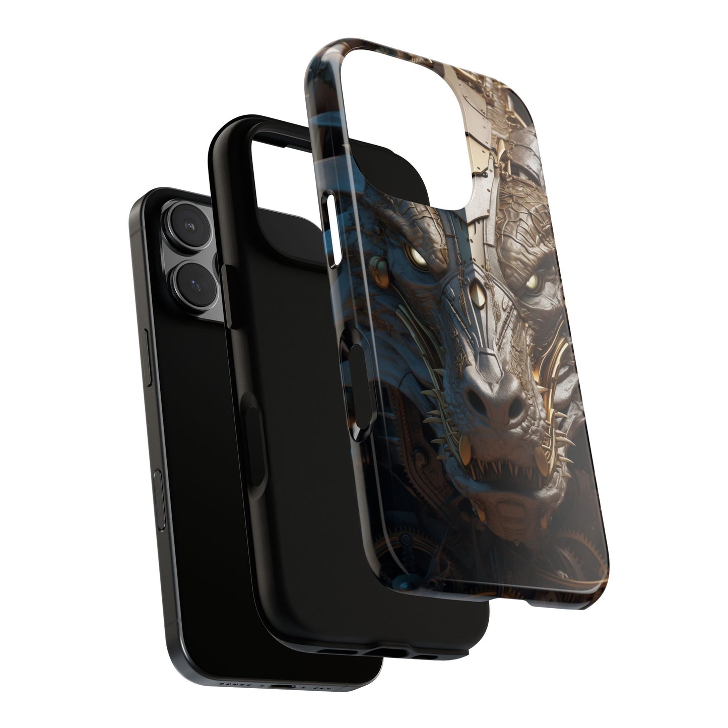 Hyper Realistic 3D Design Clockwork Dragon Phone Case - For Fantasy Lovers, D&D, RPG, TTRPG, Geek, Nerd