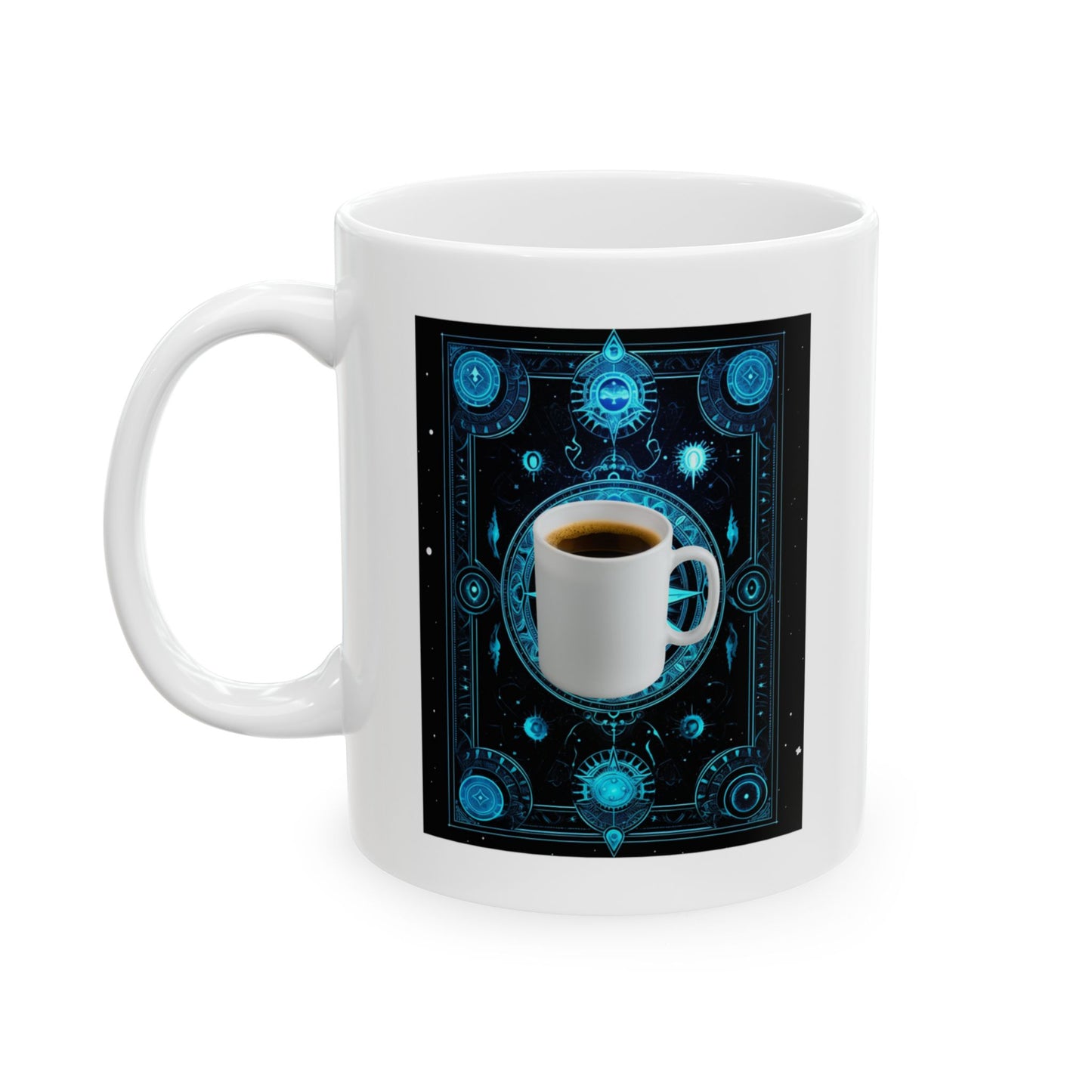 Funny Motivational Ceramic Cup - Coffee Mug Of Focus Magic Item Card Design (11oz & 15oz) - D&D, DND, RPG, TTRPG, Roleplaying, Geek, Nerd