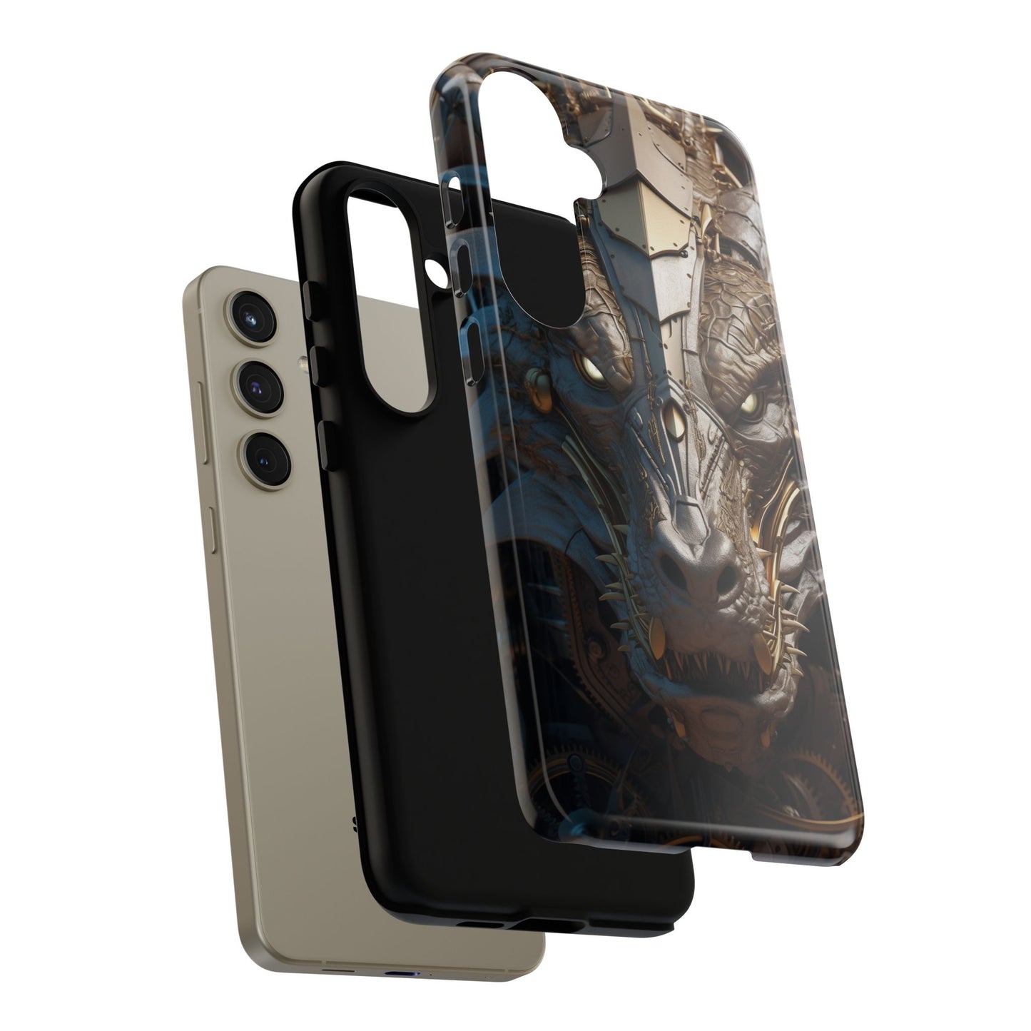 Hyper Realistic 3D Design Clockwork Dragon Phone Case - For Fantasy Lovers, D&D, RPG, TTRPG, Geek, Nerd