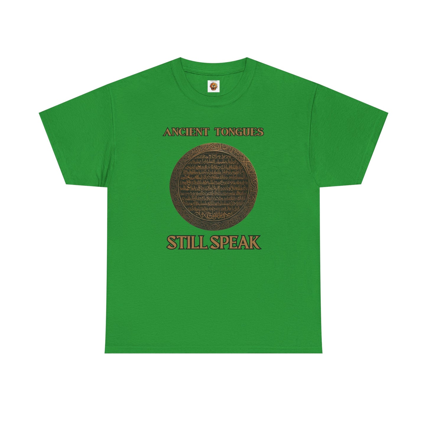 'Ancient Tongues Still Speak' Old Elvish Dwarvish Language Unisex Heavy Cotton Tee, Graphic Tee, Gift for Linguists, Casual Wear, Unique Quote Shirt, DND, RPG, TTRPG, Geek, Nerd
