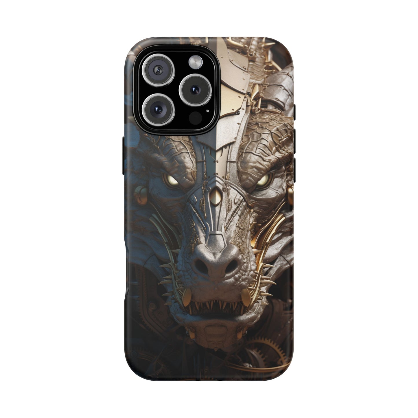 Hyper Realistic 3D Design Clockwork Dragon Phone Case - For Fantasy Lovers, D&D, RPG, TTRPG, Geek, Nerd