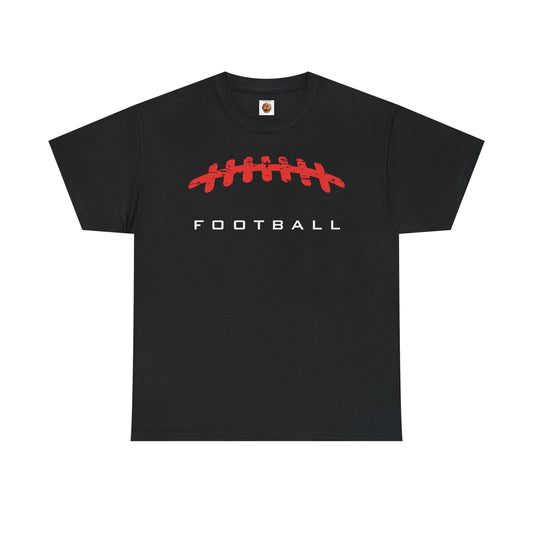 American Football Laces Unisex Heavy Cotton Tee, Perfect for Game Day, Sports Fans, Casual Wear, Gifts for Him, Birthdays, Tailgating