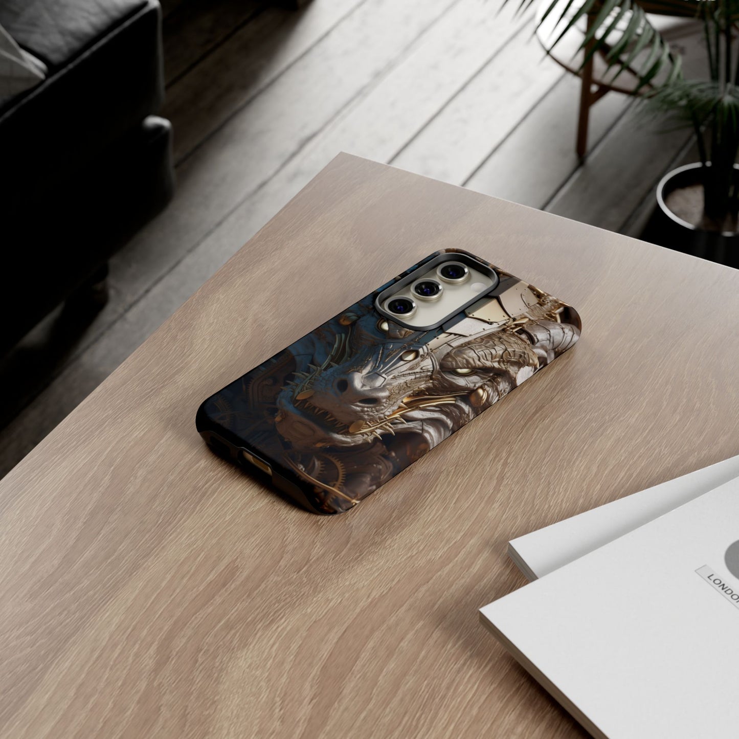 Hyper Realistic 3D Design Clockwork Dragon Phone Case - For Fantasy Lovers, D&D, RPG, TTRPG, Geek, Nerd
