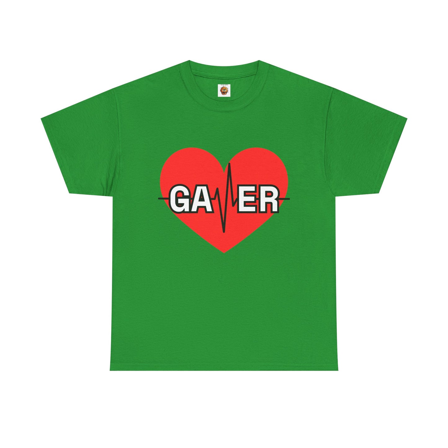 Gamer Heartbeat Lifeline Unisex Heavy Cotton Tee Shirt - Perfect for Gaming Lovers, Video Game, Geek, Nerd, Cardiogram