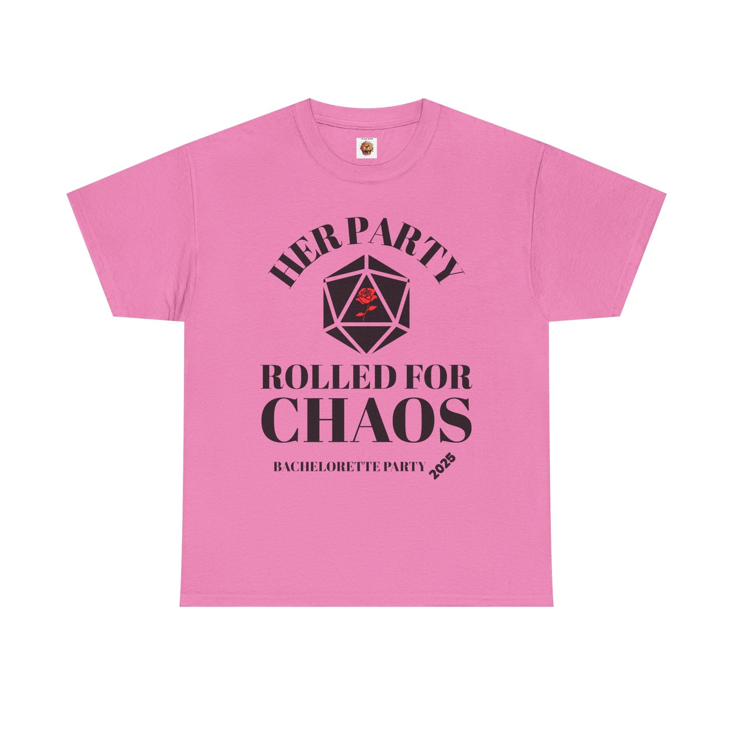 Rolled For Chaos Bachelorette Party 2025 Tee - Unisex Heavy Cotton Shirt, Weeding, Engagement, D&D, DND, RPG, TTRPG, Geek, Nerd