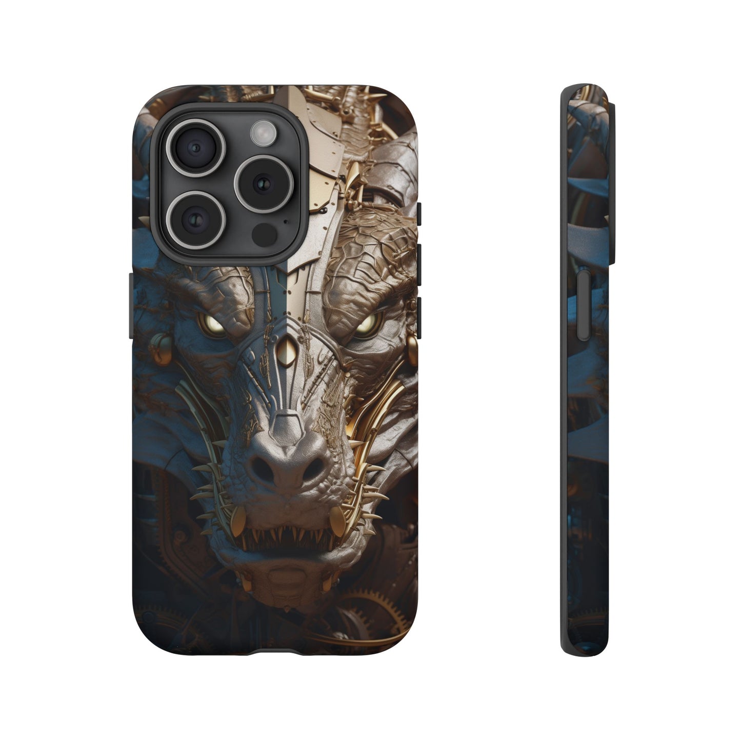 Hyper Realistic 3D Design Clockwork Dragon Phone Case - For Fantasy Lovers, D&D, RPG, TTRPG, Geek, Nerd