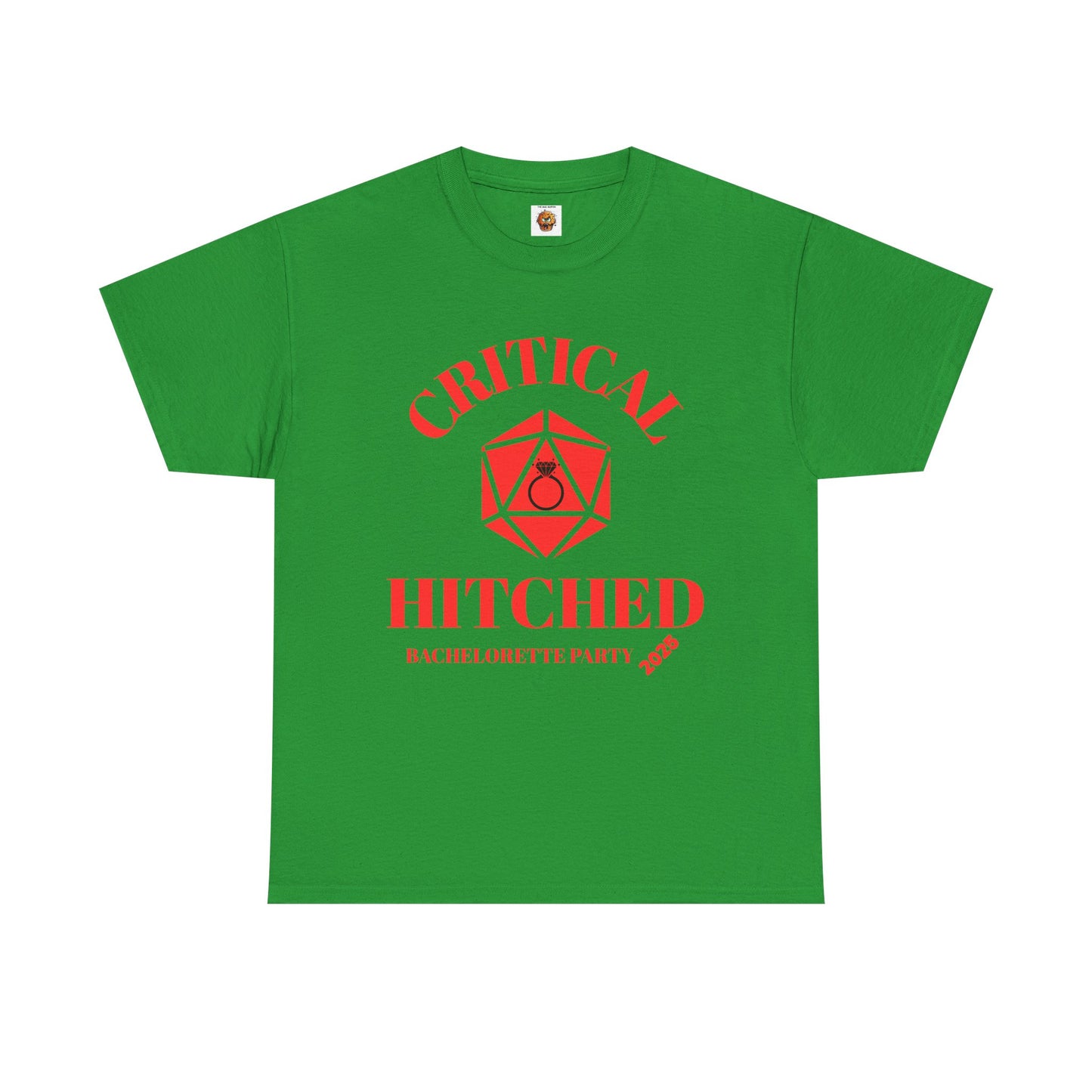 Critical Hitched Bachelorette Party 2025 Tee - Unisex Heavy Cotton, D&D, DND, RPG, TTRPG, Geek, Nerd, Wedding, Engagement