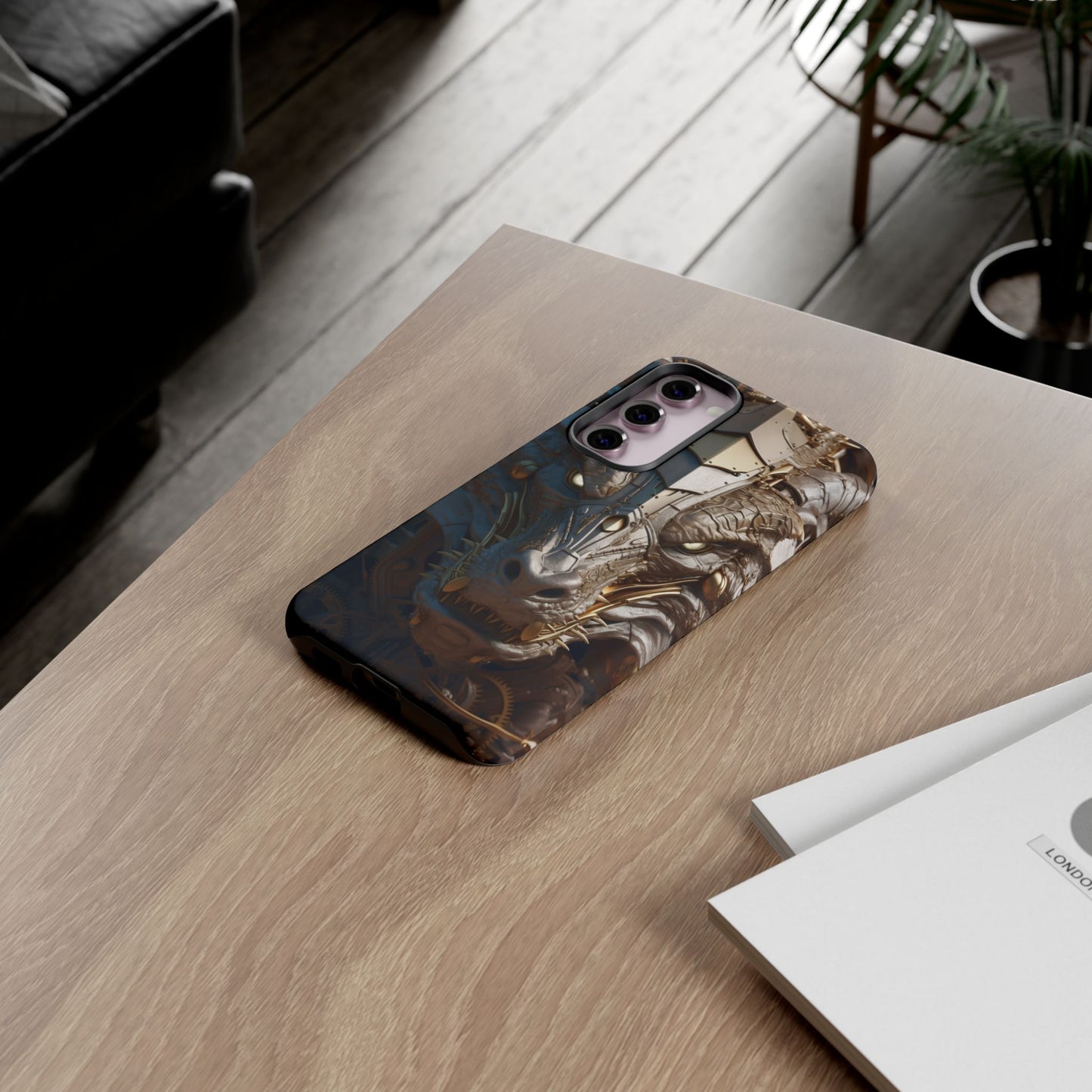 Hyper Realistic 3D Design Clockwork Dragon Phone Case - For Fantasy Lovers, D&D, RPG, TTRPG, Geek, Nerd