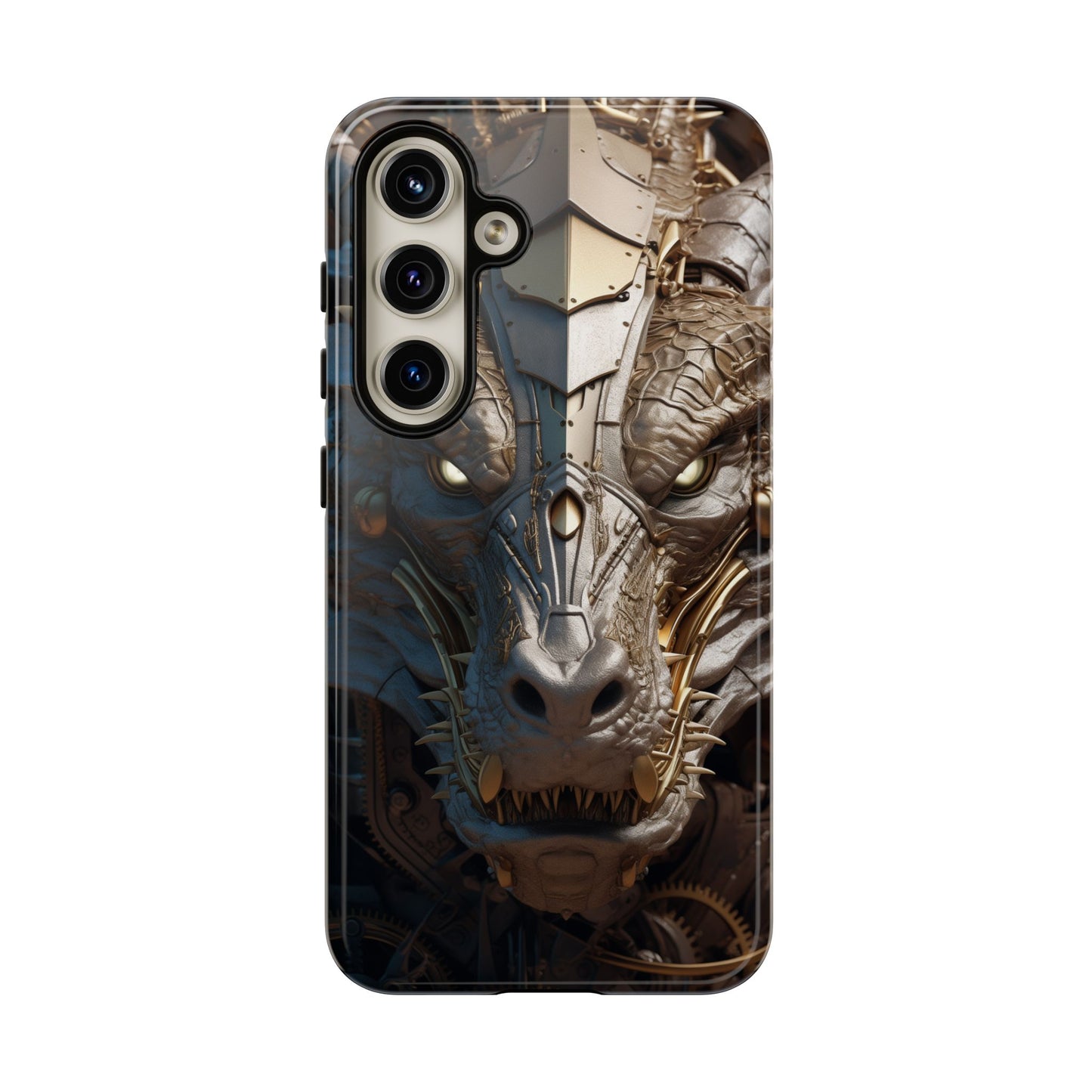 Hyper Realistic 3D Design Clockwork Dragon Phone Case - For Fantasy Lovers, D&D, RPG, TTRPG, Geek, Nerd