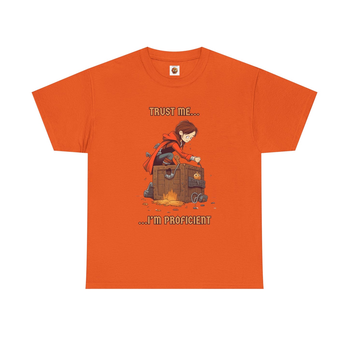 'Trust Me, I'm Proficient' Dungeons and Dragons DND Unisex Heavy Cotton Tee Shirt T-Shirt, RPG, TTRPG, Roleplaying, Geek, Nerd, Rogue, Thief