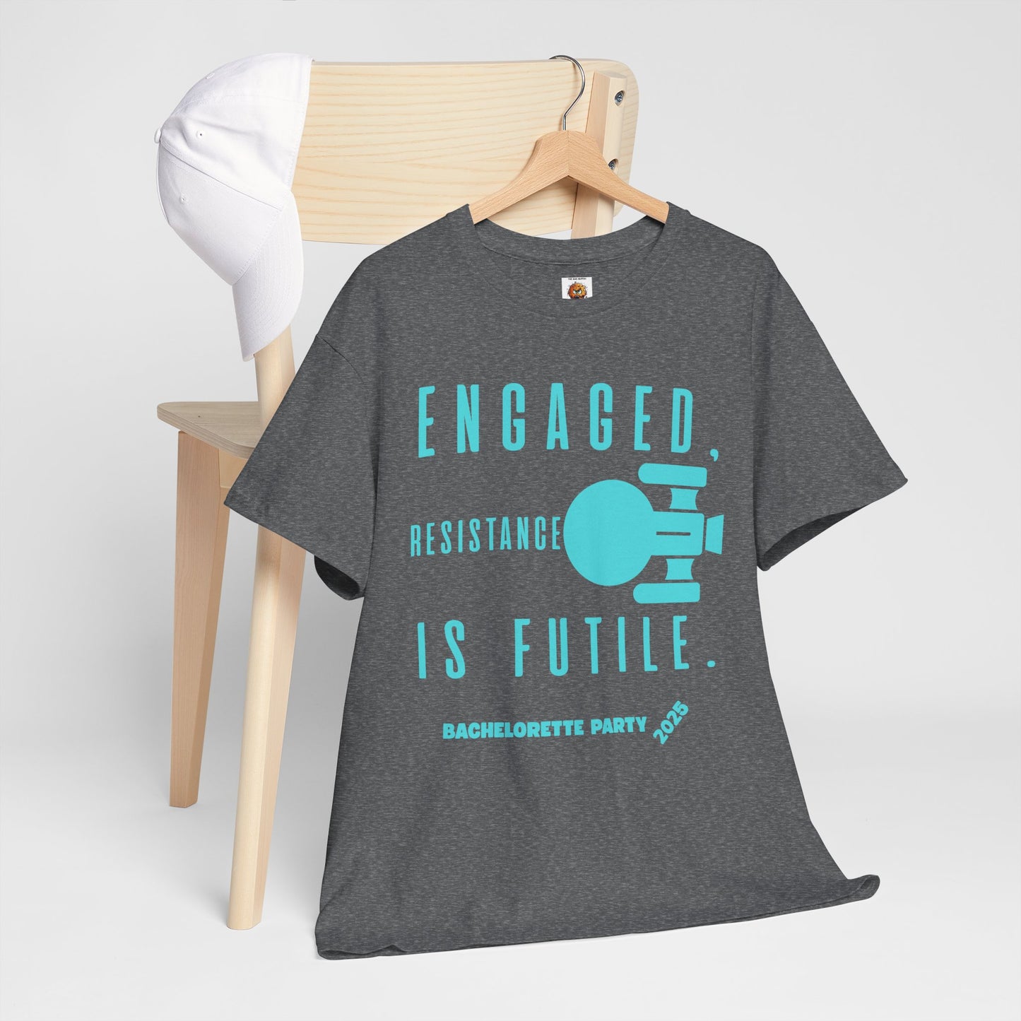 Engaged Resistance Is Futile Unisex Heavy Cotton Tee - Perfect for Bachelorette Parties 2025, Wedding, Engagement, Star Trek, Sci-Fi, Geek, Nerd