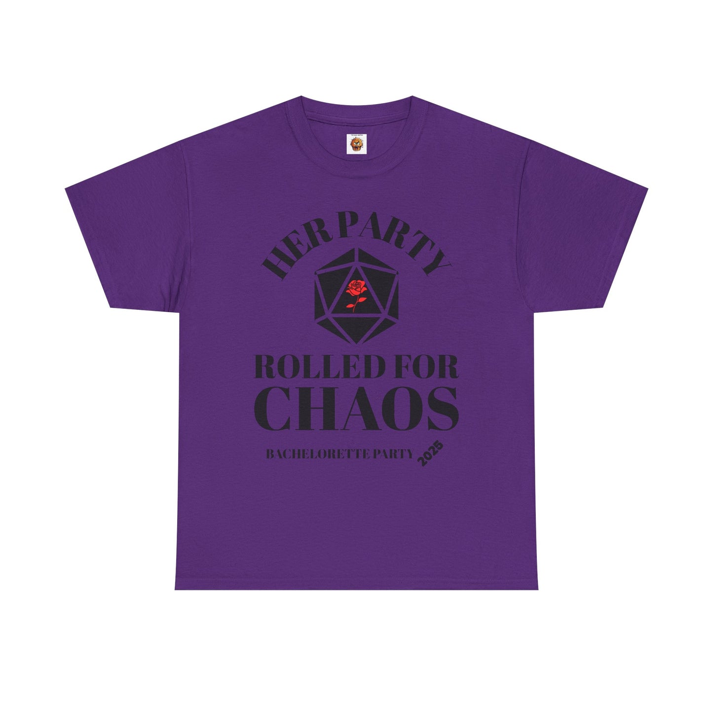 Rolled For Chaos Bachelorette Party 2025 Tee - Unisex Heavy Cotton Shirt, Weeding, Engagement, D&D, DND, RPG, TTRPG, Geek, Nerd