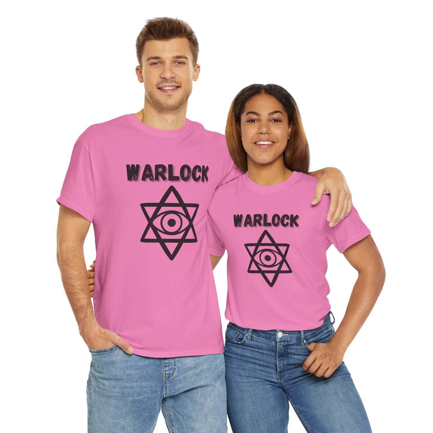Warlock Icon Symbol Dungeons and Dragons DND Unisex Heavy Cotton Tee Shirt T-Shirt - RPG, TTRPG, Roleplaying, Geek, Nerd