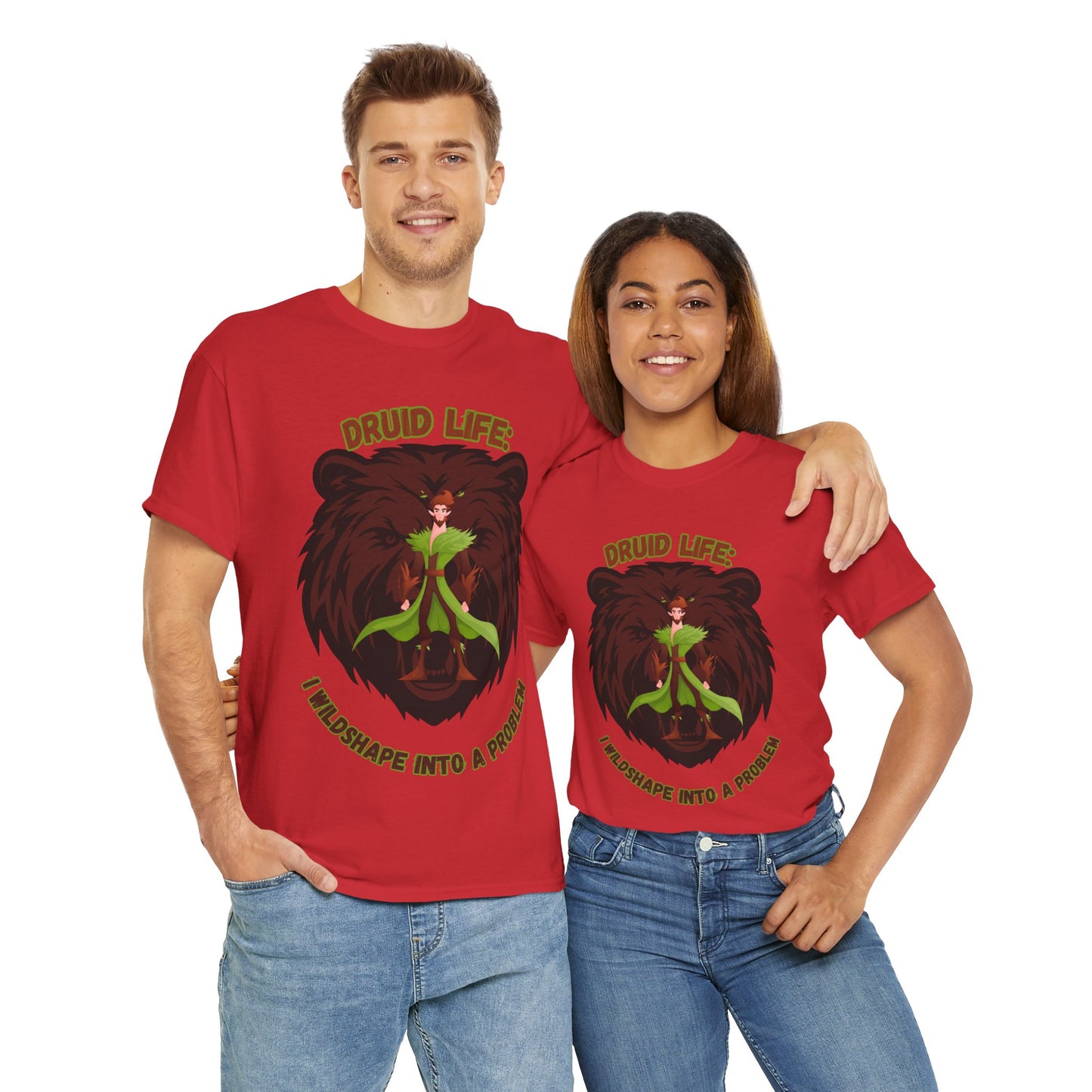 Druid Life Dungeons and Dragons DND Unisex Heavy Cotton Tee Shirt T-Shirt - RPG, TTRPG, Roleplaying, Geek, Nerd