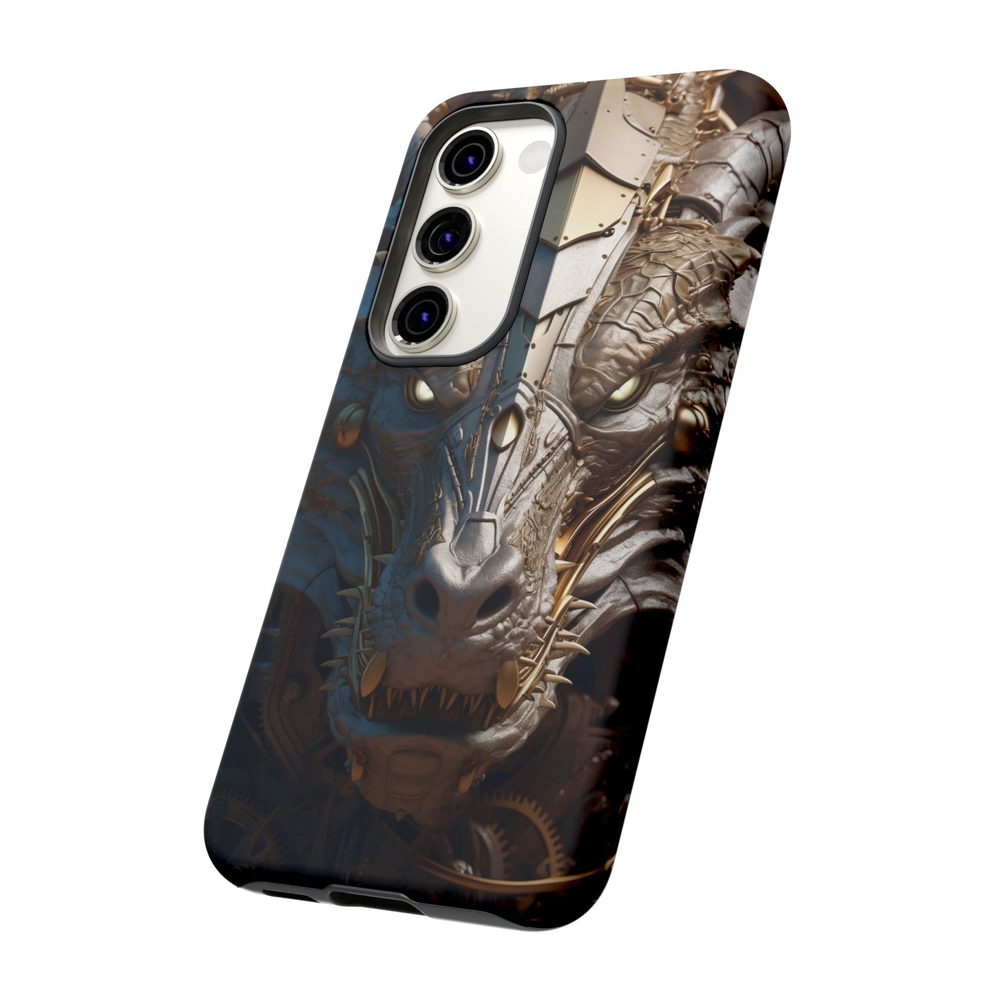 Hyper Realistic 3D Design Clockwork Dragon Phone Case - For Fantasy Lovers, D&D, RPG, TTRPG, Geek, Nerd
