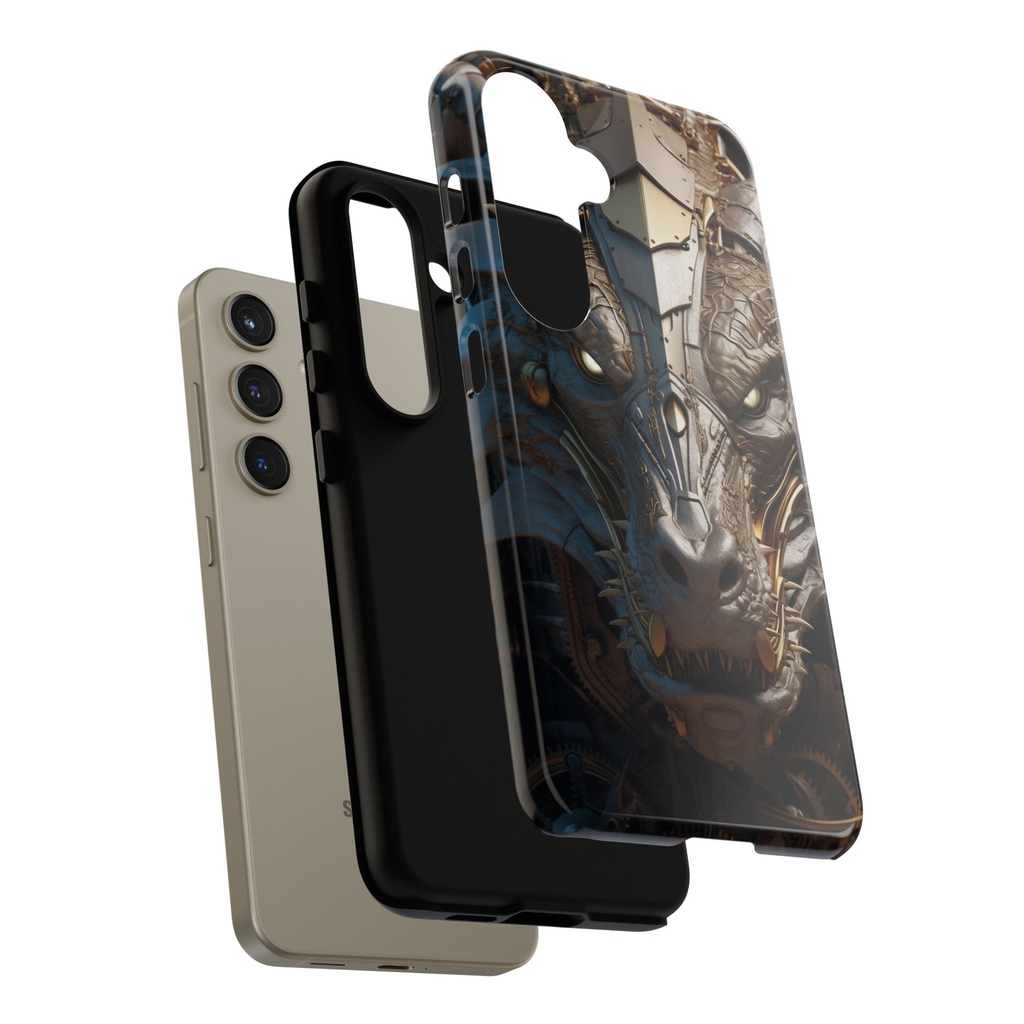 Hyper Realistic 3D Design Clockwork Dragon Phone Case - For Fantasy Lovers, D&D, RPG, TTRPG, Geek, Nerd