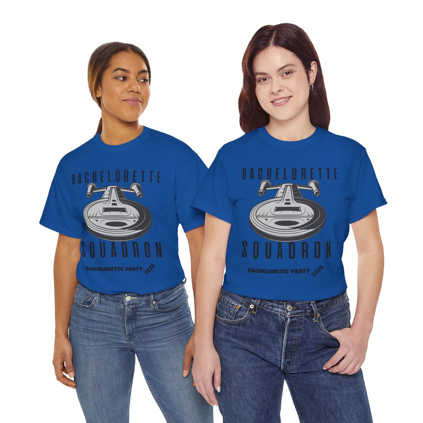 Bachelorette Squadron Heavy Cotton Tee - Perfect for Bachelorette Parties 2025, Wedding, Engagement, Star Trek, Sci-Fi, Geek, Nerd