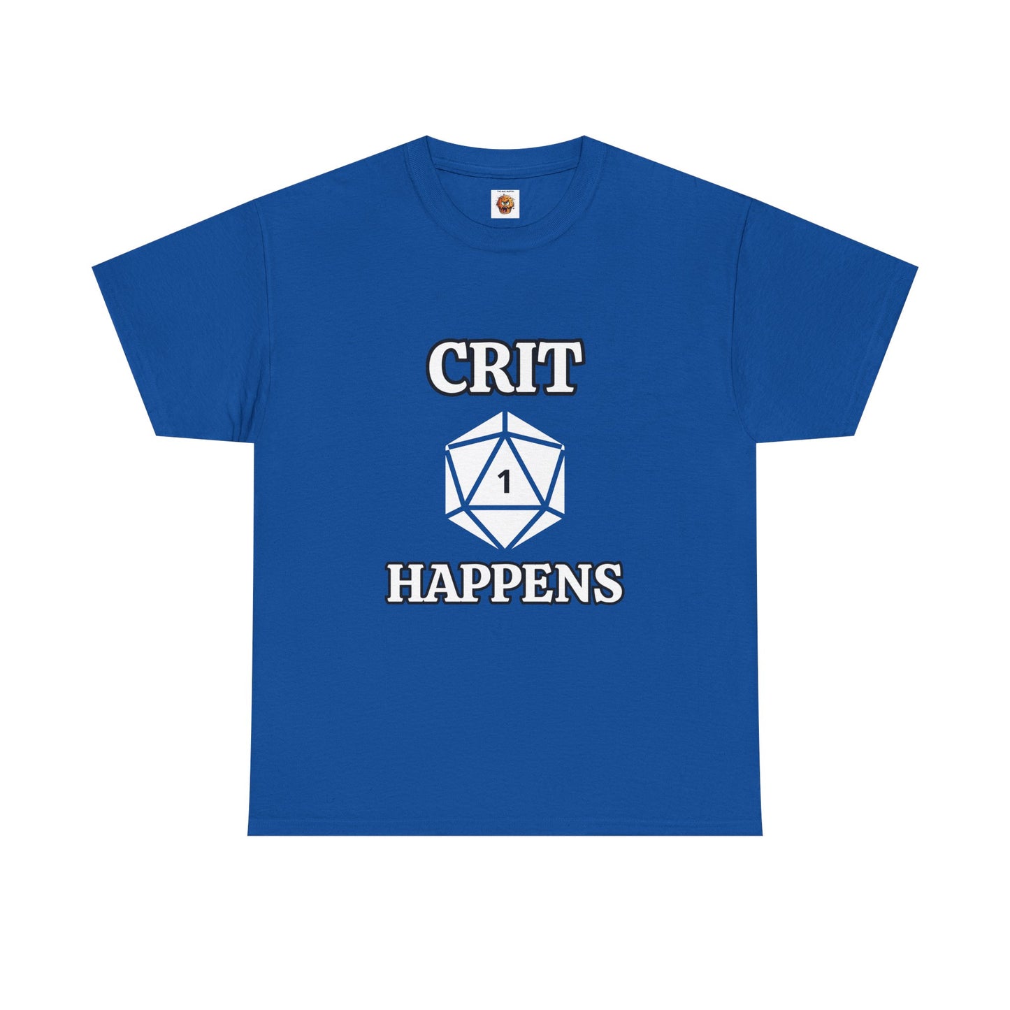 'Crit Happens' D20 Gaming Humor Tee, Unisex Graphic T-Shirt for Gamers, Funny D&D Apparel, Gift for RPG Players, Casual Wear for Game Nights, DND, RPG, TTRPG, Geek, Nerd
