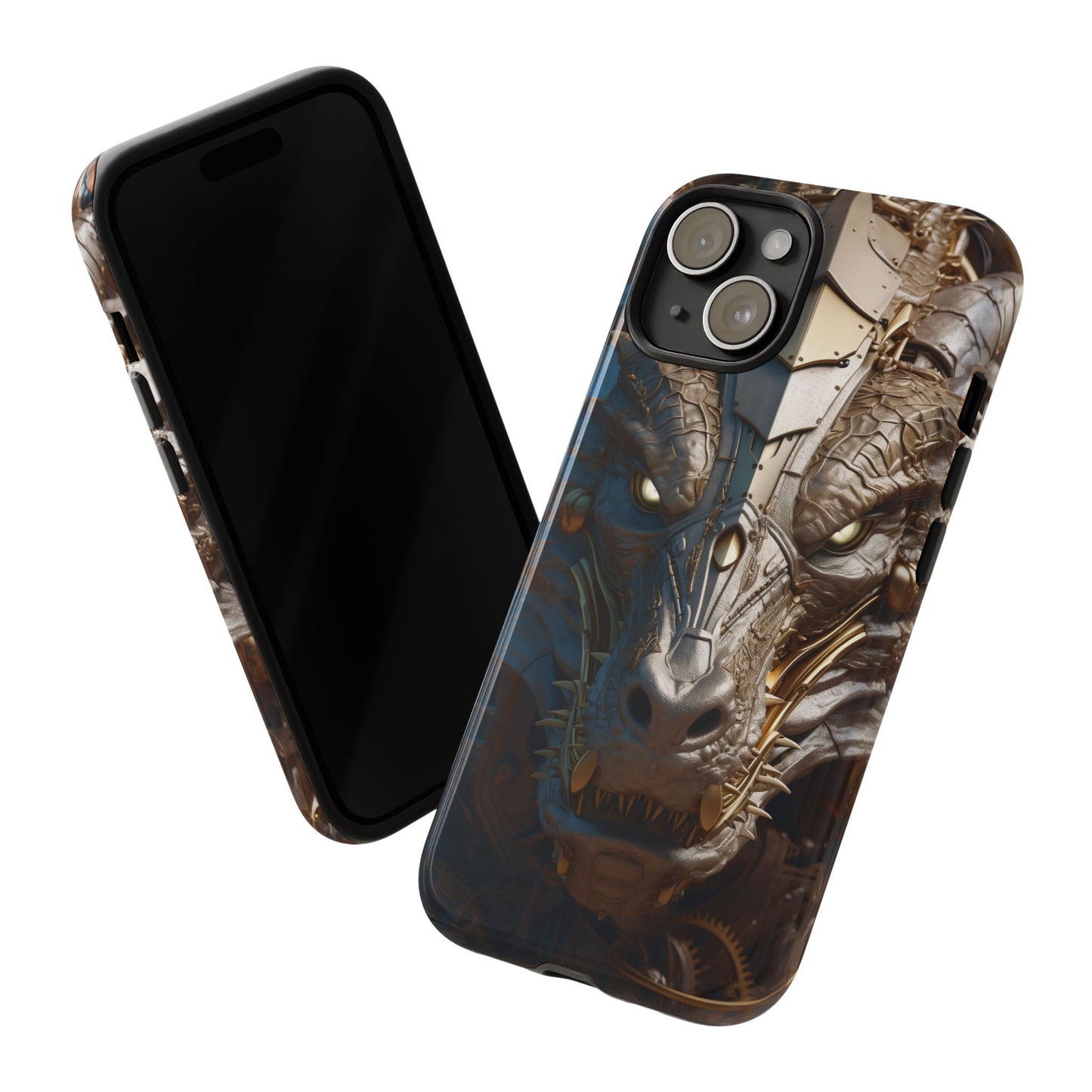 Hyper Realistic 3D Design Clockwork Dragon Phone Case - For Fantasy Lovers, D&D, RPG, TTRPG, Geek, Nerd