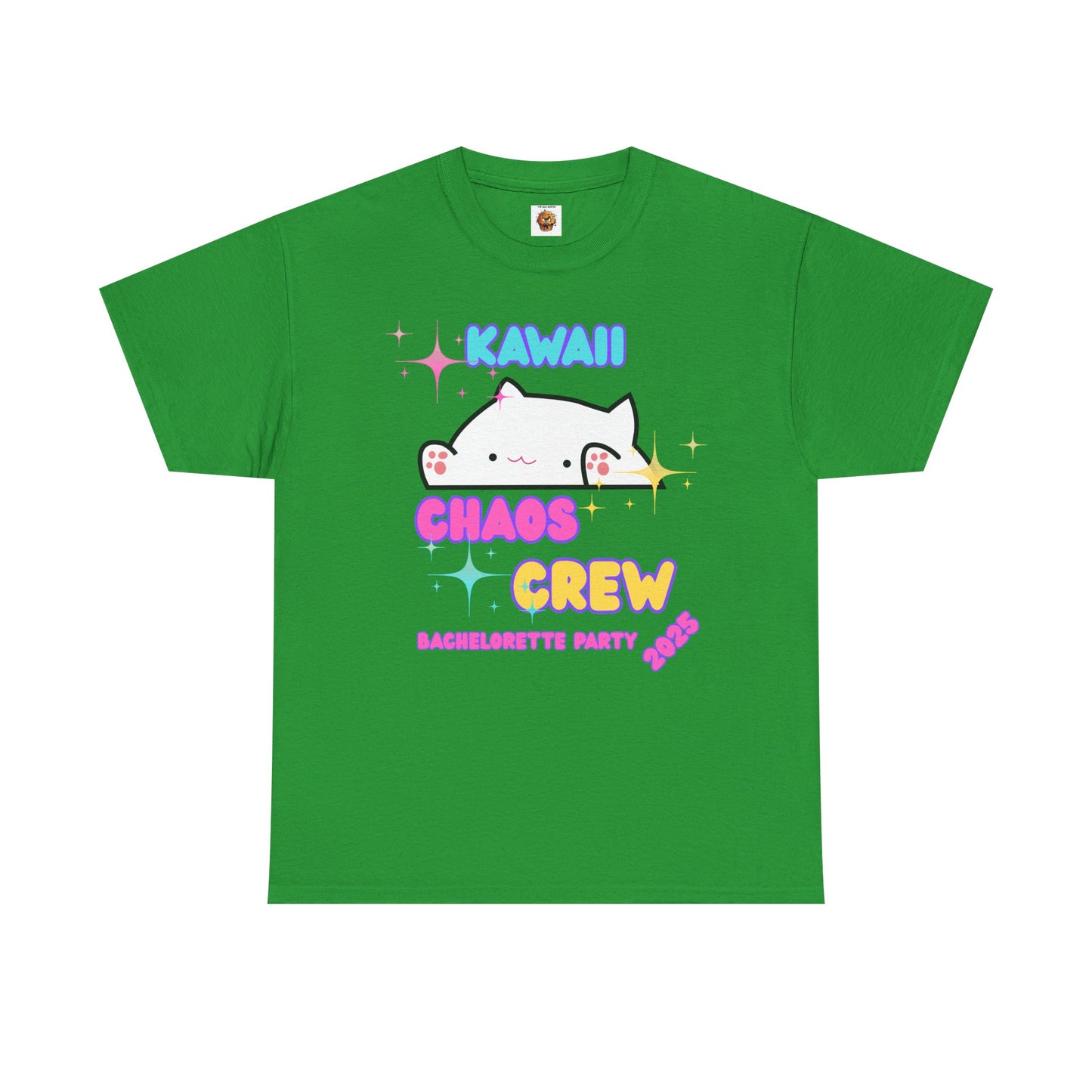 Cute Kawaii Chaos Crew Bachelorette Party 2025 Unisex Heavy Cotton Tee - Perfect for Anime Lovers, Funny, Weeb, Otaku, Geek, Nerd, Cat