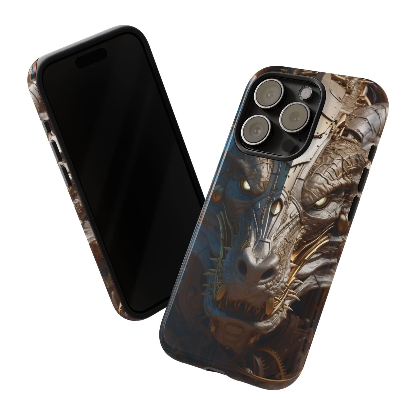 Hyper Realistic 3D Design Clockwork Dragon Phone Case - For Fantasy Lovers, D&D, RPG, TTRPG, Geek, Nerd