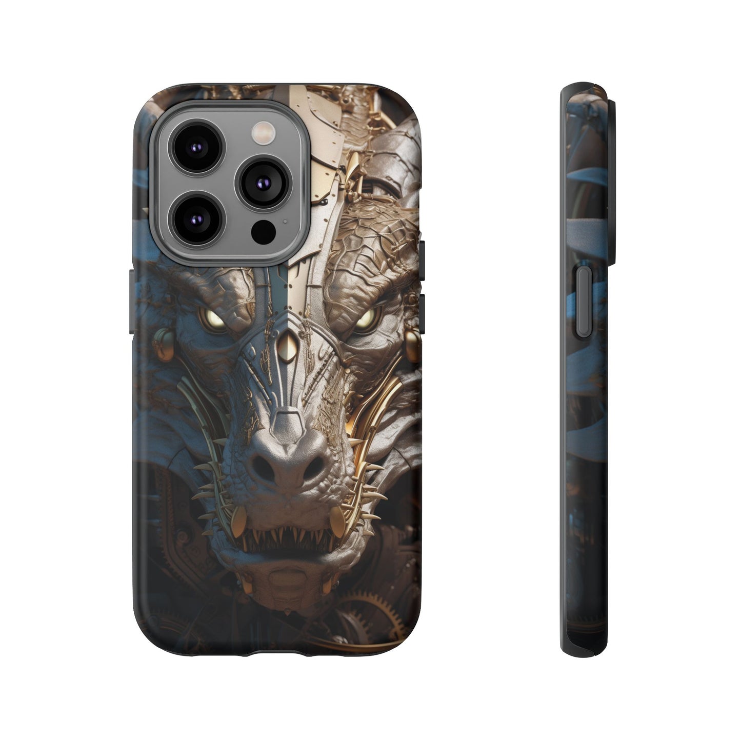Hyper Realistic 3D Design Clockwork Dragon Phone Case - For Fantasy Lovers, D&D, RPG, TTRPG, Geek, Nerd