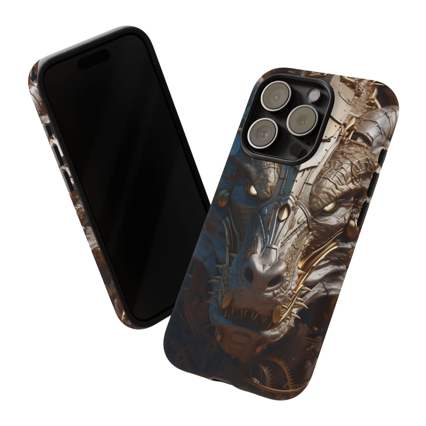 Hyper Realistic 3D Design Clockwork Dragon Phone Case - For Fantasy Lovers, D&D, RPG, TTRPG, Geek, Nerd