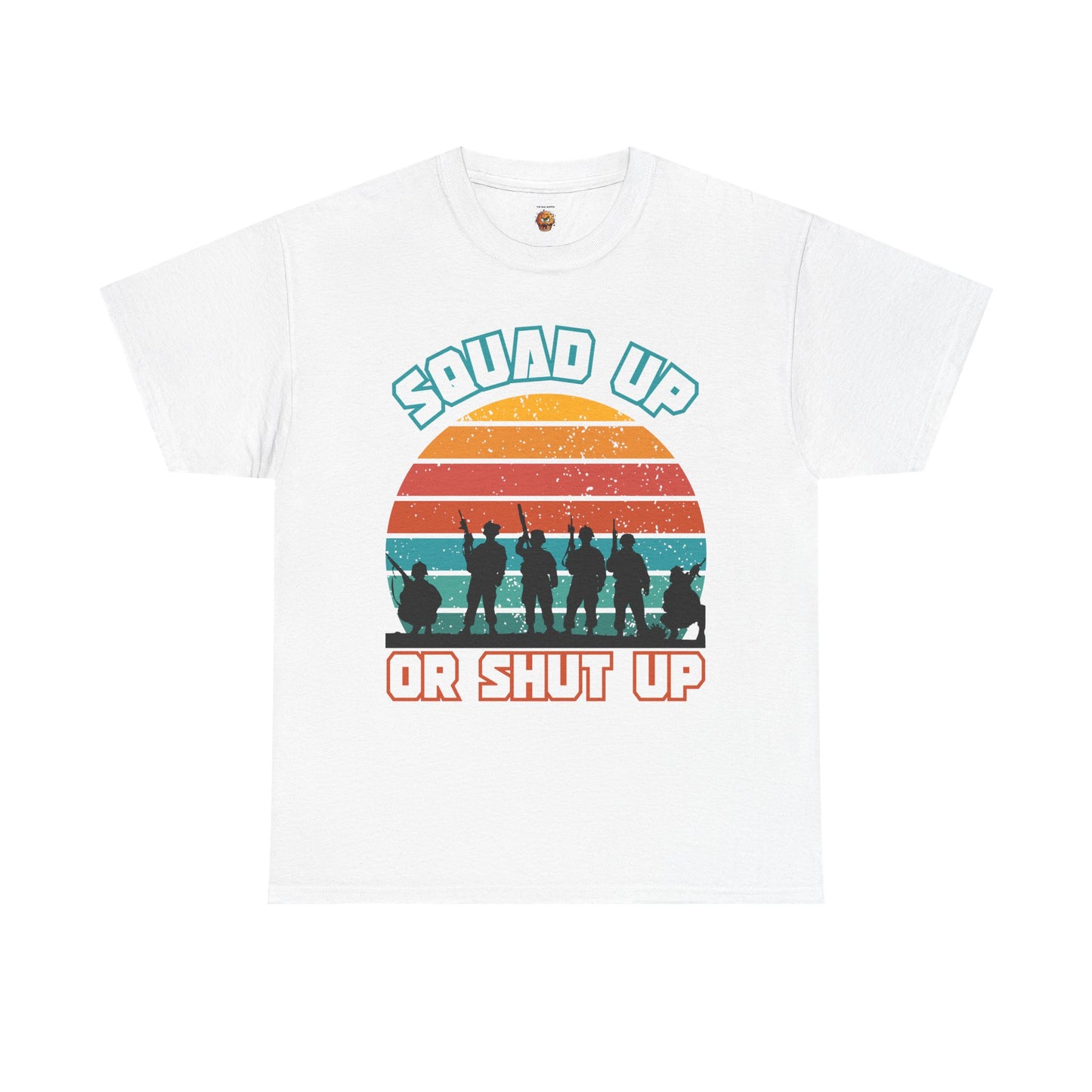 Squad Up Military Unisex Heavy Cotton Tee Shirt - Gamer, Gaming Graphic T-Shirt for Friends, Parties, and Casual Wear, Geek, Nerd