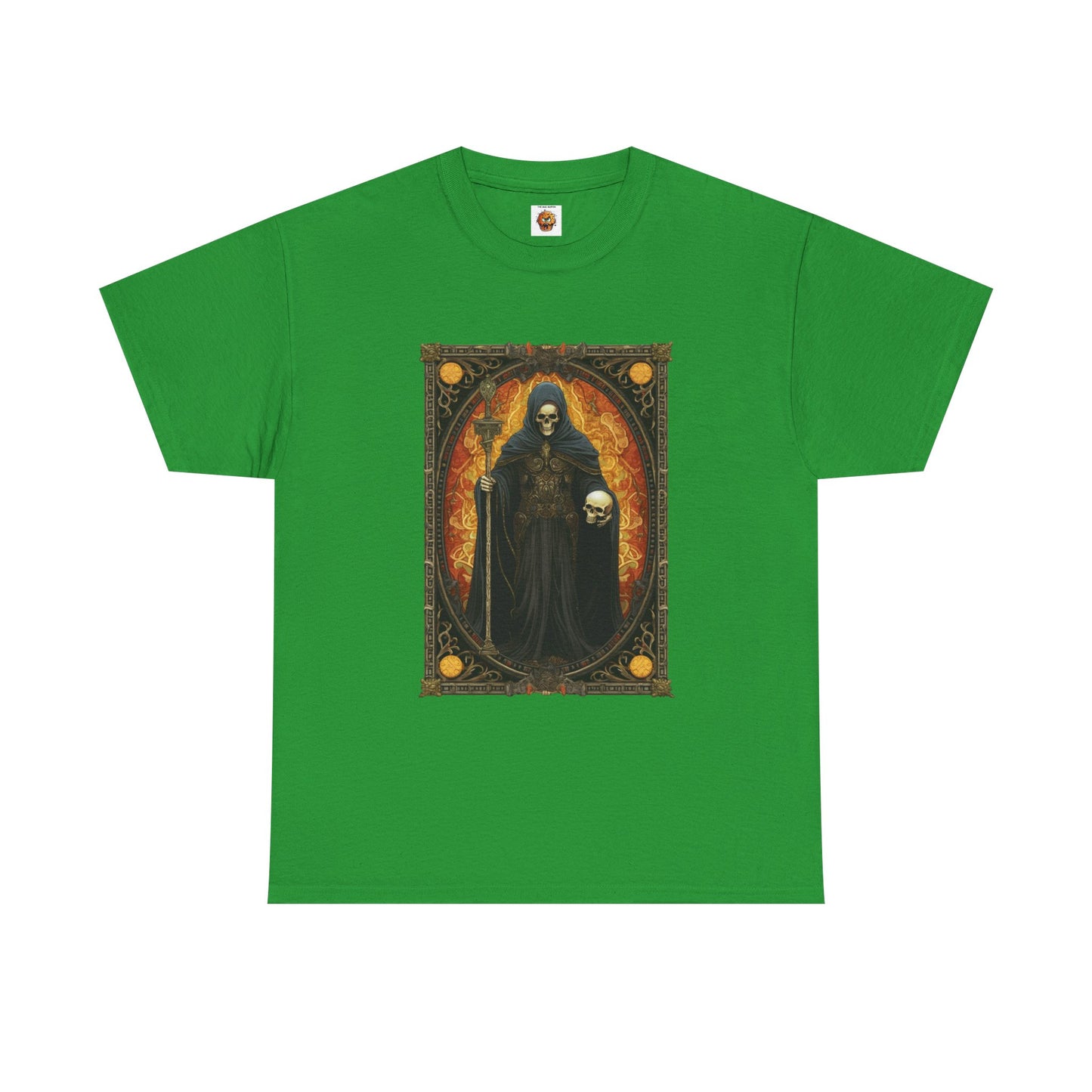 Gothic Reaper La Mort Death Tarot Card Unisex Heavy Cotton Tee Shirt- Dark Fantasy Art T-Shirt, Horror, Scary, Gothic, Halloween, Geek, Nerd
