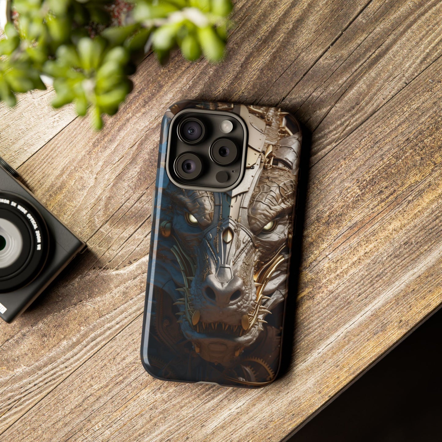 Hyper Realistic 3D Design Clockwork Dragon Phone Case - For Fantasy Lovers, D&D, RPG, TTRPG, Geek, Nerd