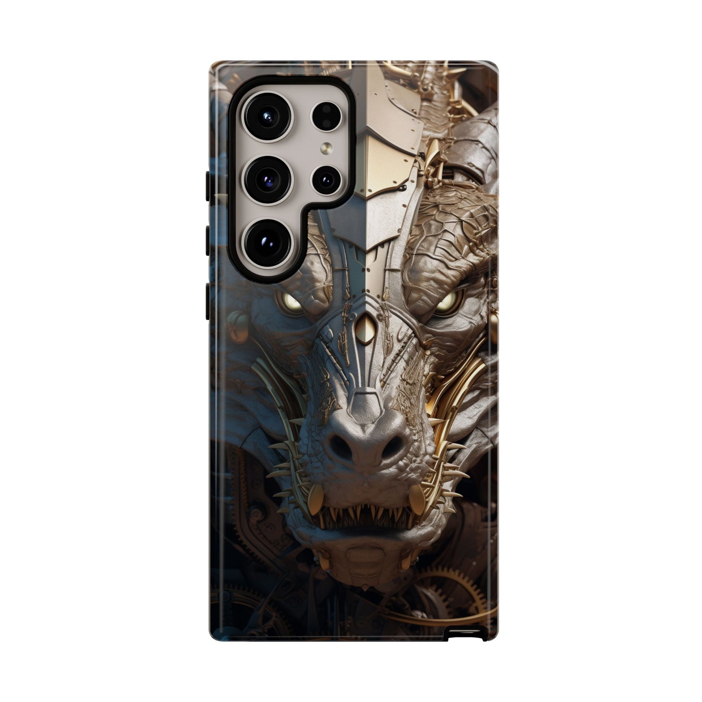 Hyper Realistic 3D Design Clockwork Dragon Phone Case - For Fantasy Lovers, D&D, RPG, TTRPG, Geek, Nerd