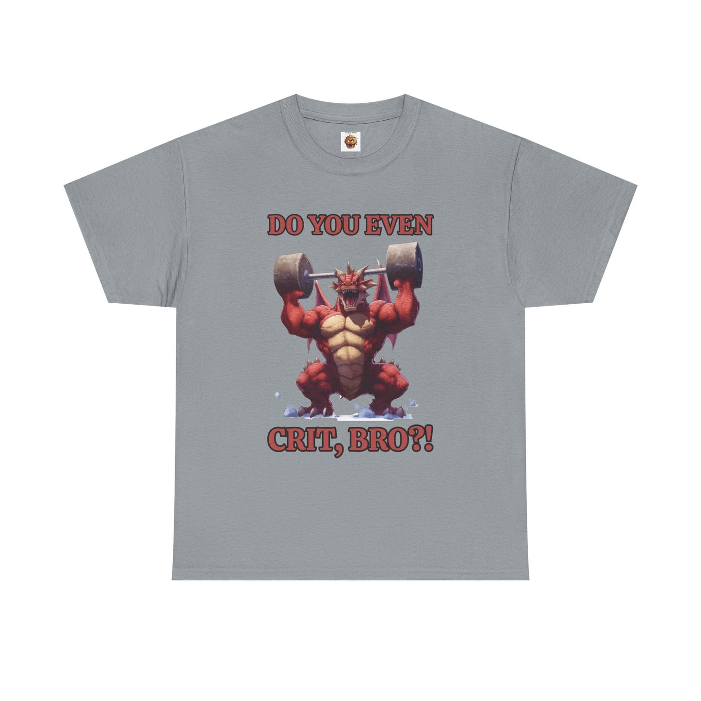 Muscle Tee for D&D Enthusiasts | Gym Humor | Do You Even Crit Bro? | Workout Gift | Unisex Heavy Cotton Tee, Funny Gym Shirt, DND, RPG, TTRPG, Geek, Nerd, Dragon