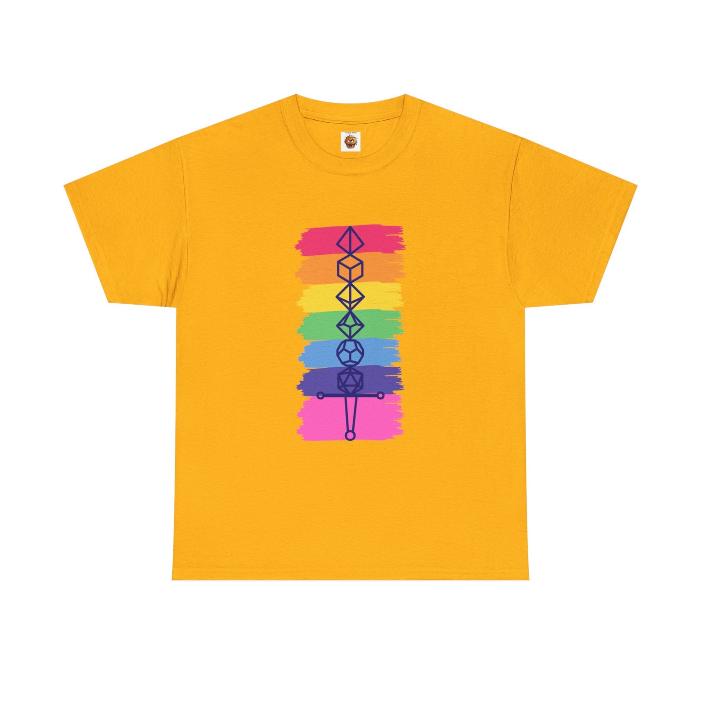 Safe Space Pride Month Rainbow Sword Dungeons and Dragons DND Unisex Heavy Cotton Tee Shirt T-Shirt - RPG, TTRPG, Roleplaying, Geek, Nerd