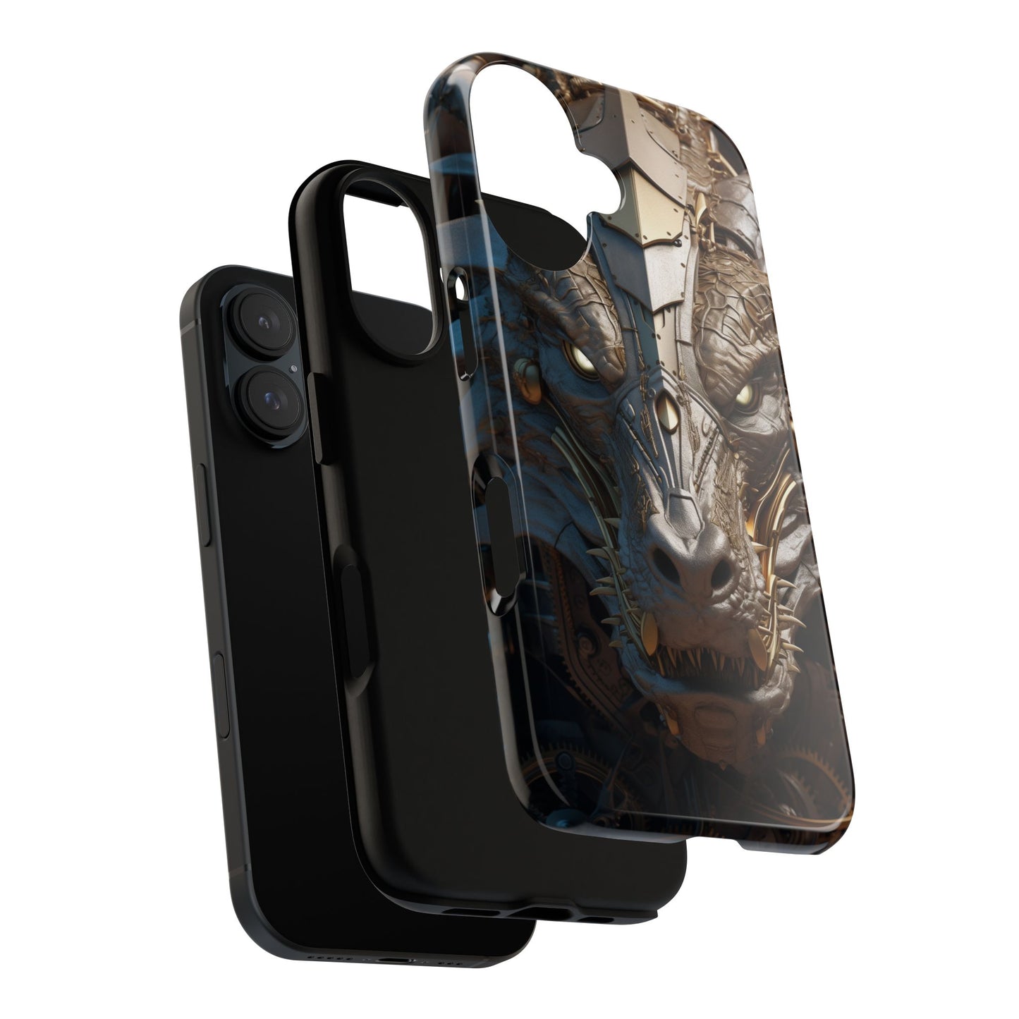 Hyper Realistic 3D Design Clockwork Dragon Phone Case - For Fantasy Lovers, D&D, RPG, TTRPG, Geek, Nerd