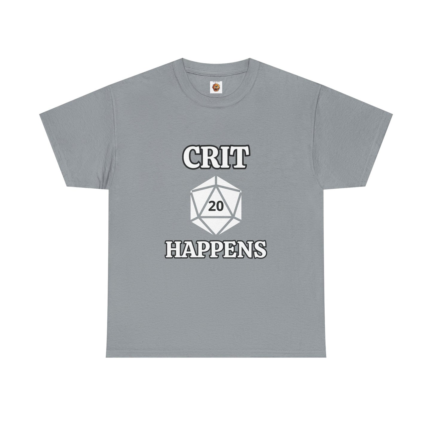 Funny Gaming T-Shirt – 'CRIT HAPPENS' D20 Tee for Gamers, Perfect Gift for Birthdays, Notable for Game Nights, Unisex Style, Casual Wear, DND, RPG, TTRPG, Geek, Nerd