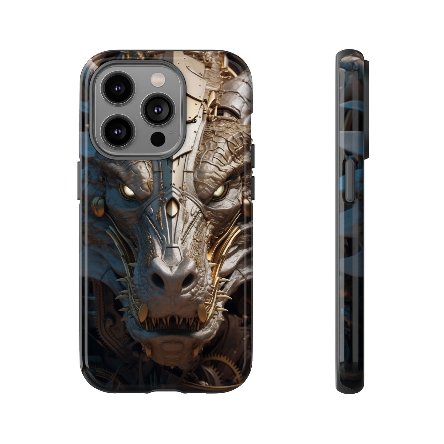 Hyper Realistic 3D Design Clockwork Dragon Phone Case - For Fantasy Lovers, D&D, RPG, TTRPG, Geek, Nerd