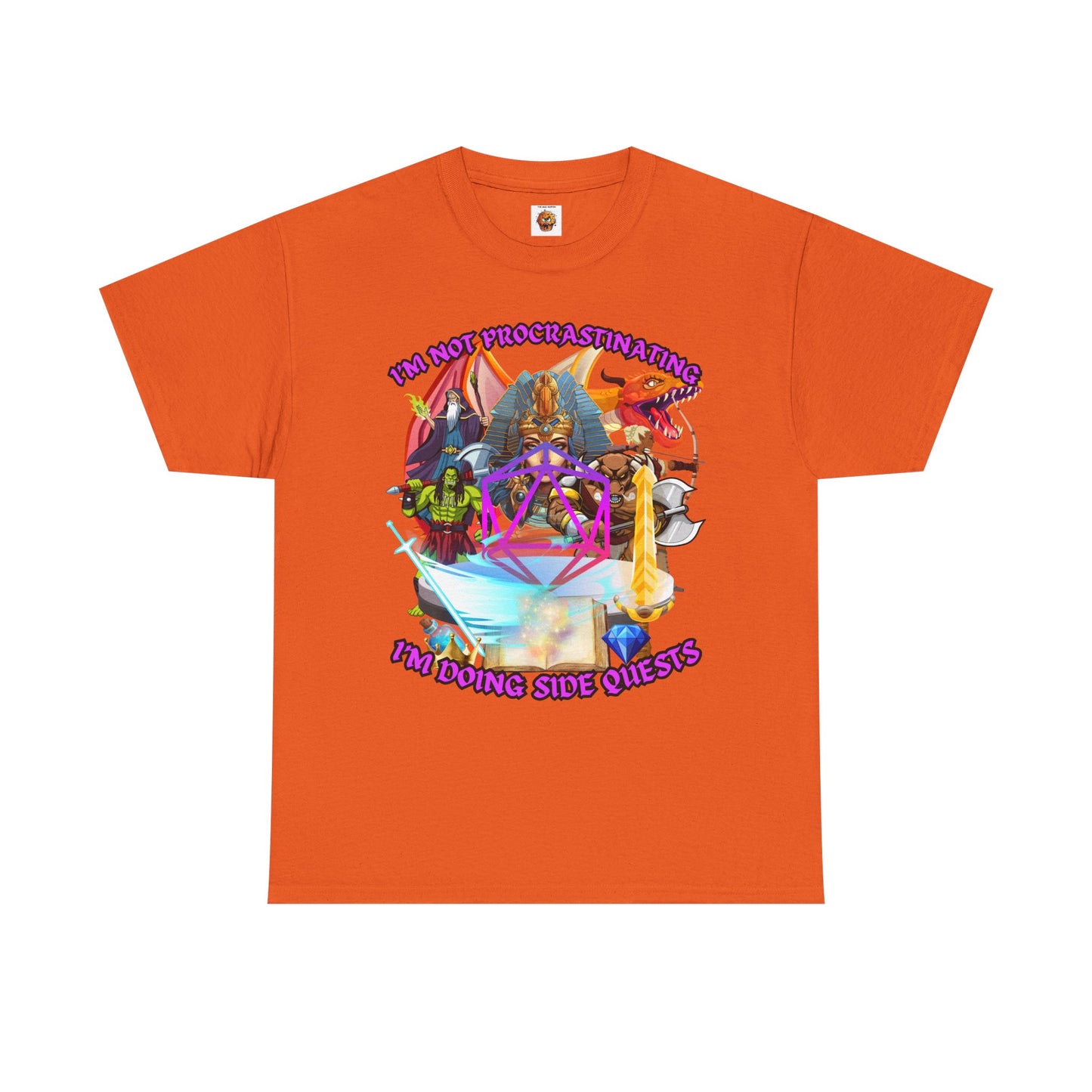 Quirky Funny Graphic Tee - "I'm Not Procrastinating, I'm Doing Side Quests" - Fun Gift for Gamers, Cozy Casual Wear, Summer Vibes, DND, RPG, TTRPG, Geek, Nerd