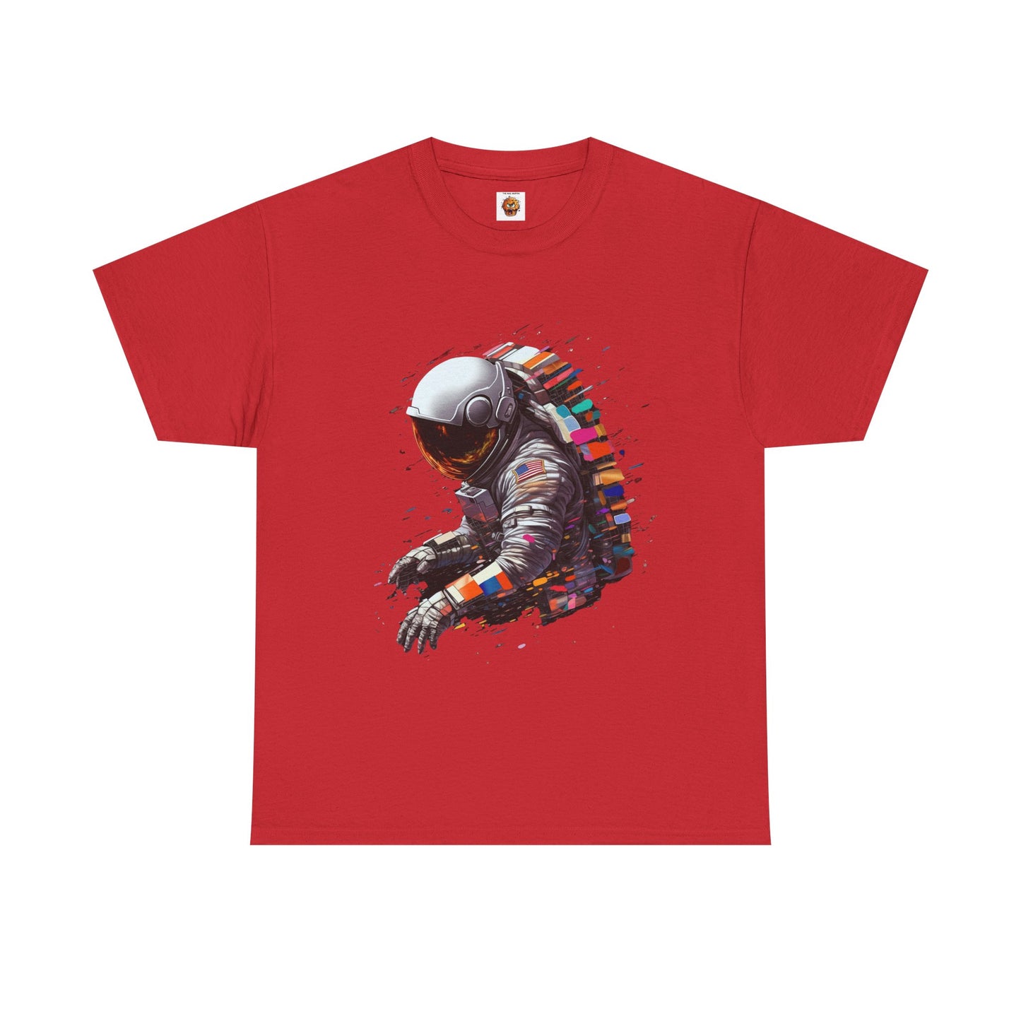 U.S. Astronaut Cosmic Explorer Unisex Heavy Cotton Tee Shirt - Space-Themed Graphic T-Shirt, Geek, Nerd