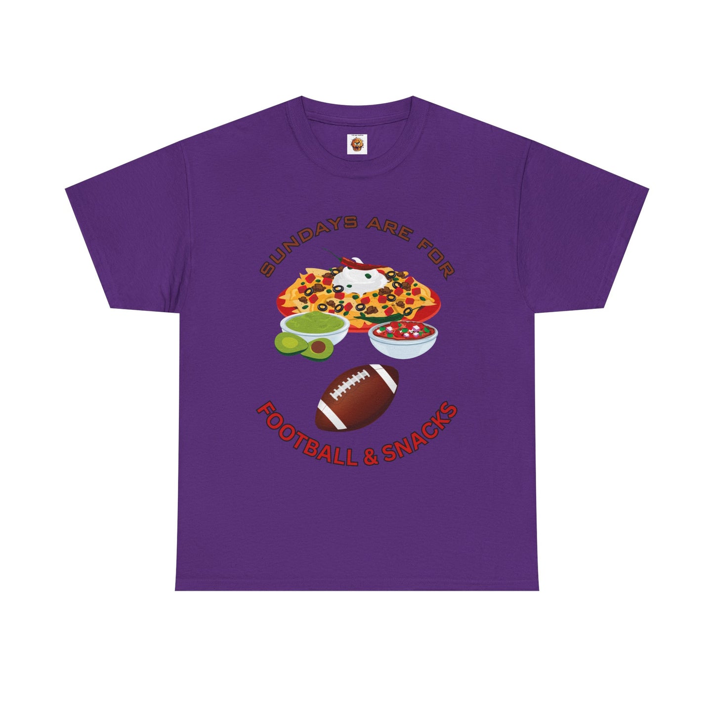 Sundays Are for Football & Snacks Tee, Unisex Cotton Shirt, Game Day Apparel, Fun Gift for Sports Lovers, Weekend Vibes, Super Bowl
