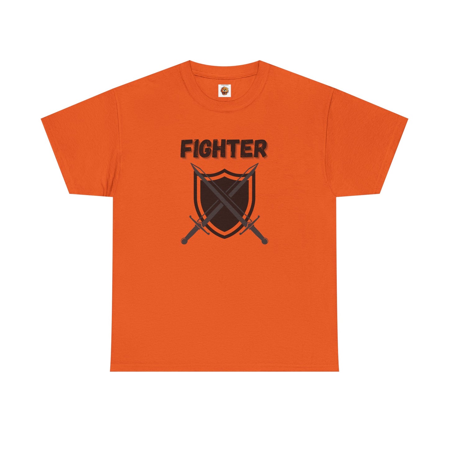 Fighter Icon Symbol Dungeons and Dragons DND Unisex Heavy Cotton Tee Shirt T-Shirt - RPG, TTRPG, Roleplaying, Geek, Nerd