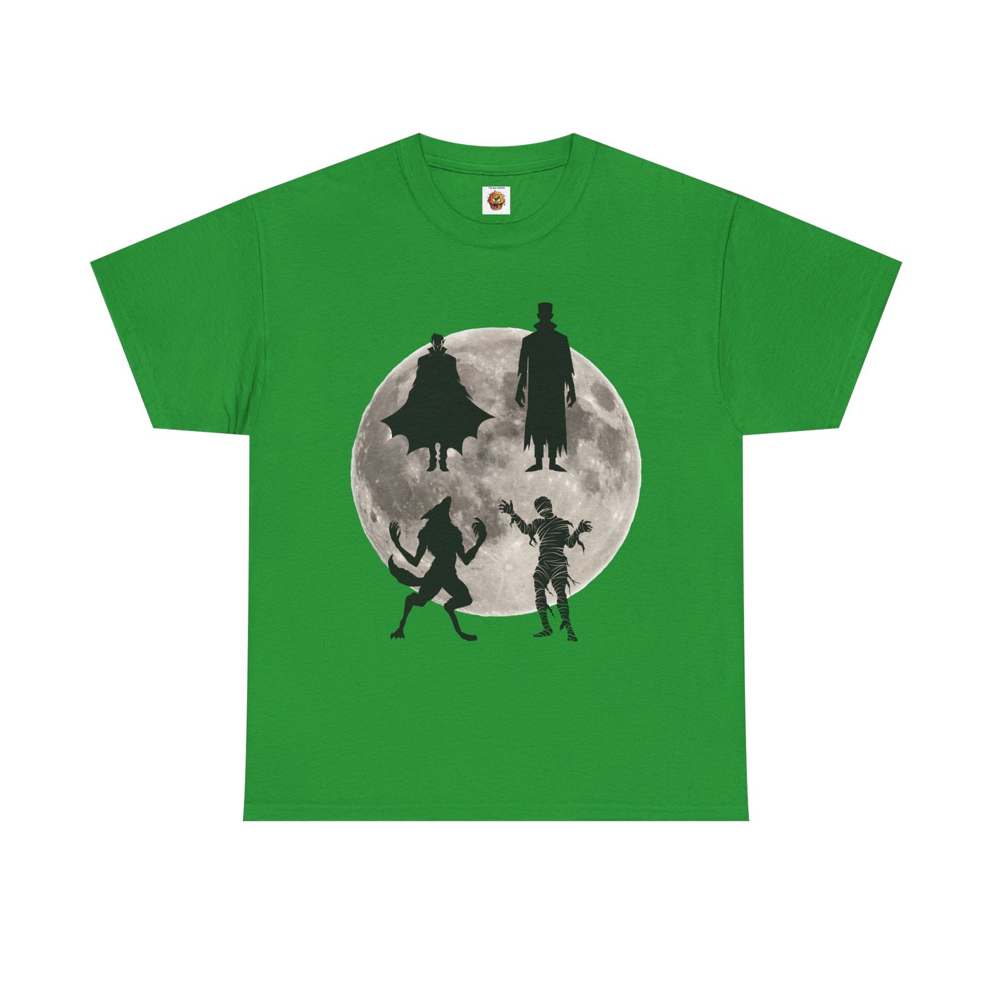 Halloween Silhouette Unisex Heavy Cotton Tee Shirt T-Shirt - Classic Movie Monsters, Horror, Scary, Retro, Vintage, Geek, Nerd