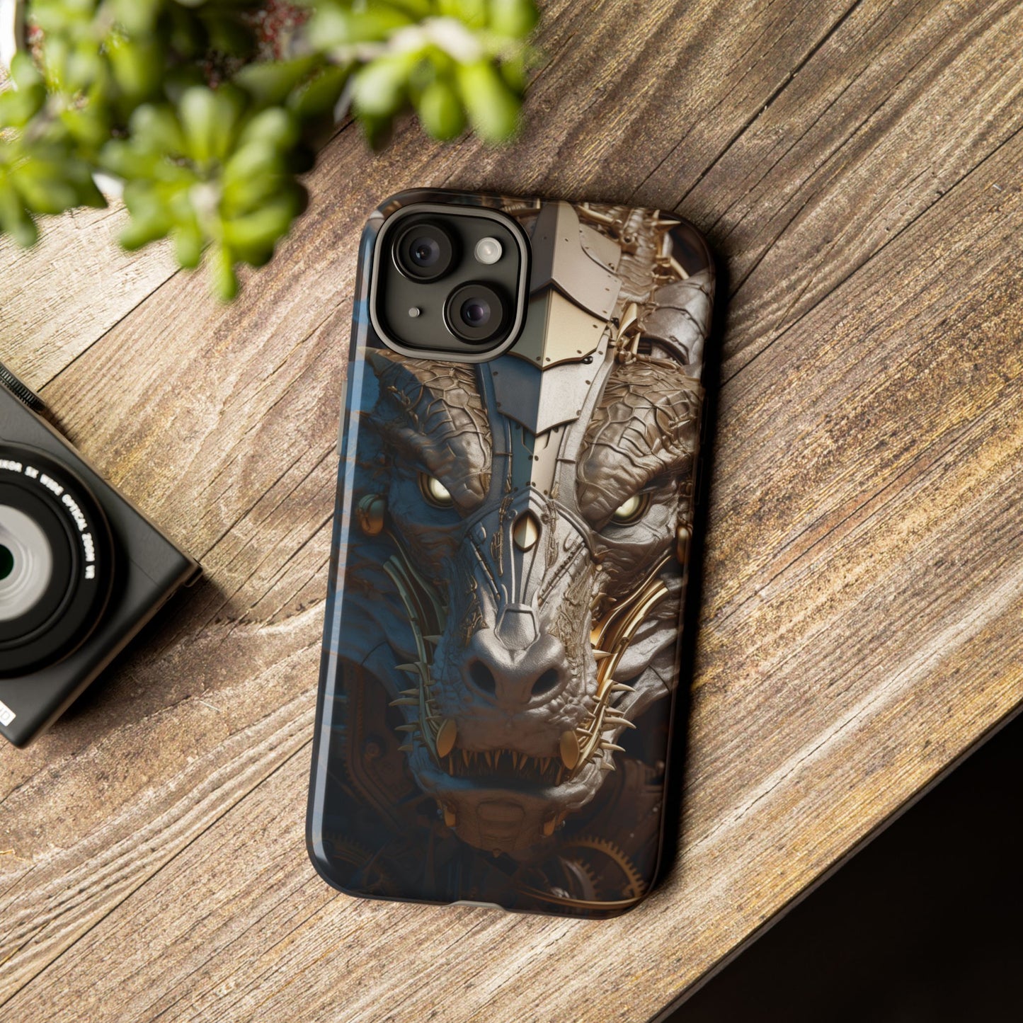 Hyper Realistic 3D Design Clockwork Dragon Phone Case - For Fantasy Lovers, D&D, RPG, TTRPG, Geek, Nerd