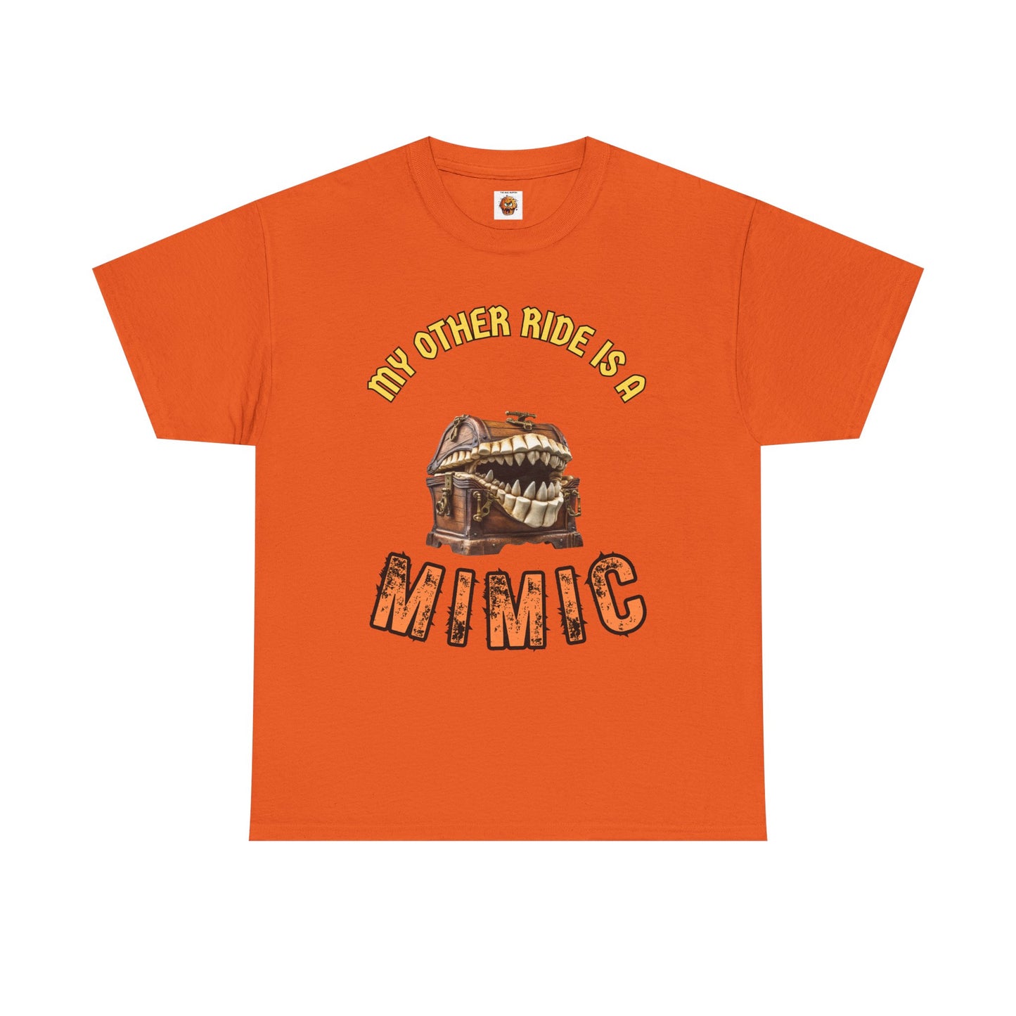 "My Other Ride is a Mimic" Fantasy Dungeons and Dragons DND Unisex Heavy Cotton Tee Shirt - RPG, TTRPG, Roleplaying, Geek, Nerd