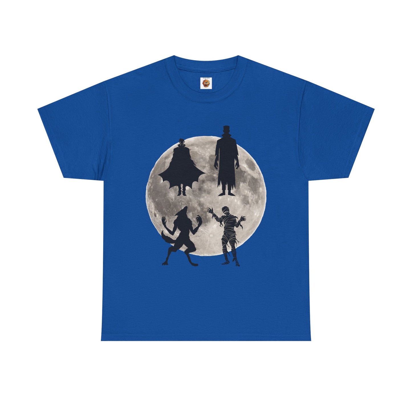 Halloween Silhouette Unisex Heavy Cotton Tee Shirt T-Shirt - Classic Movie Monsters, Horror, Scary, Retro, Vintage, Geek, Nerd