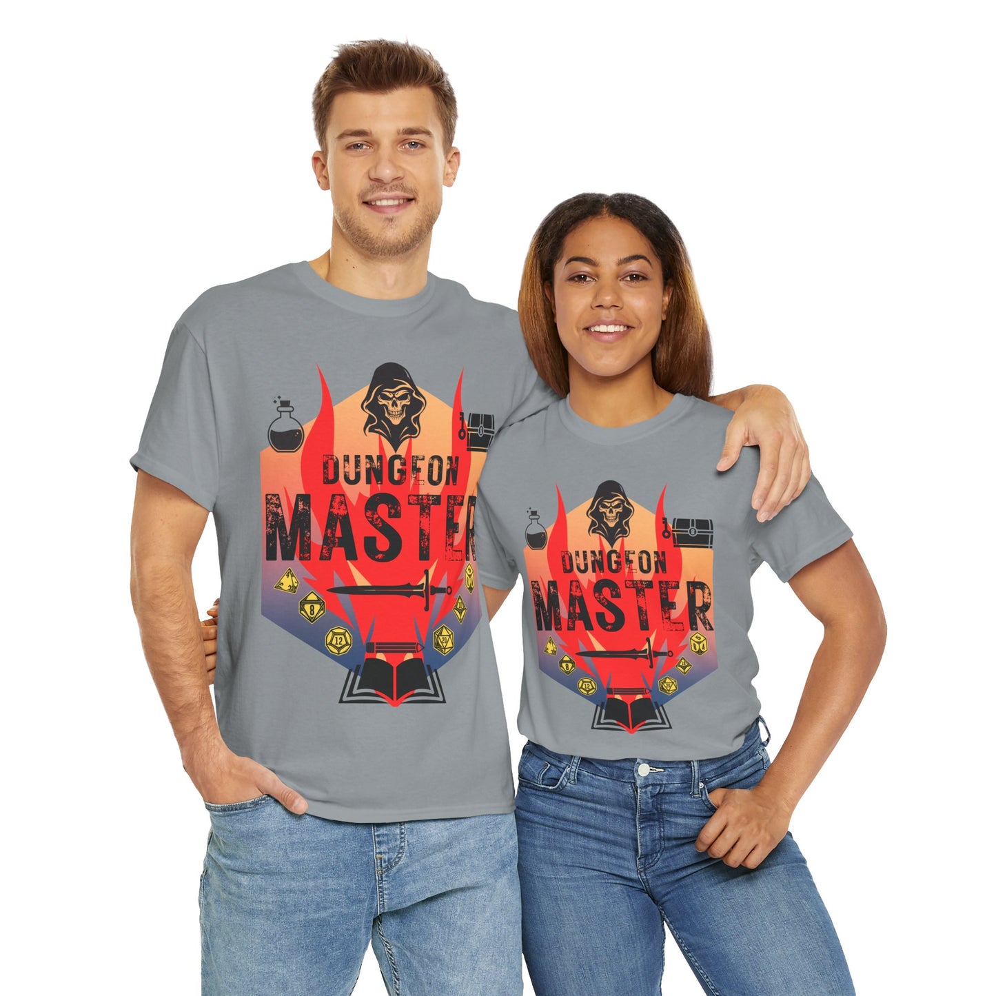 Dungeon Master Unisex 100% Heavy Cotton DND Tee Shirt - RPG, TTRPG, Roleplaying, Geek, Nerd
